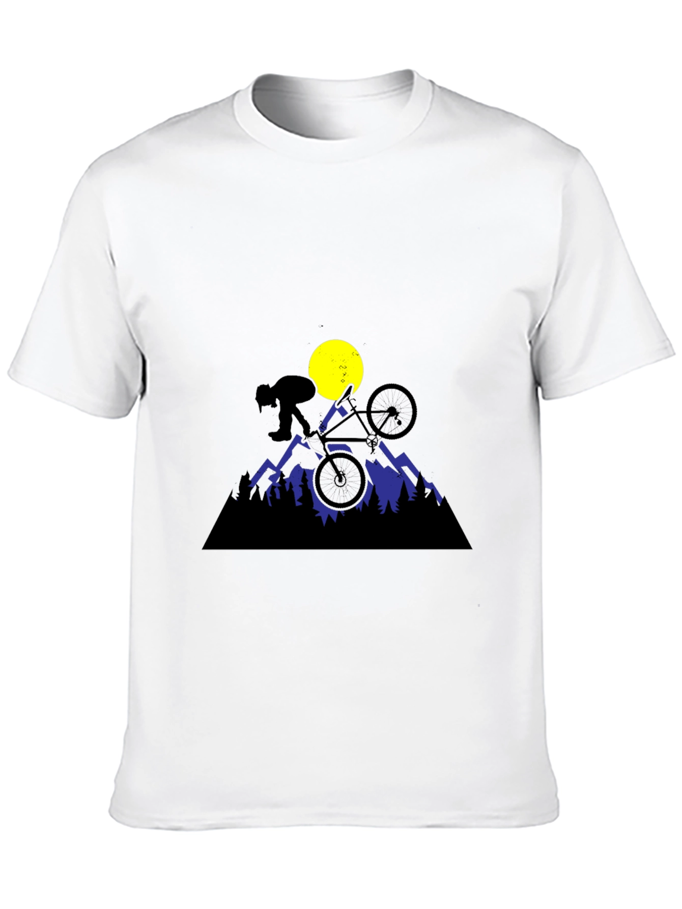 Mountain Biker Tee - Black Graphic T-Shirt