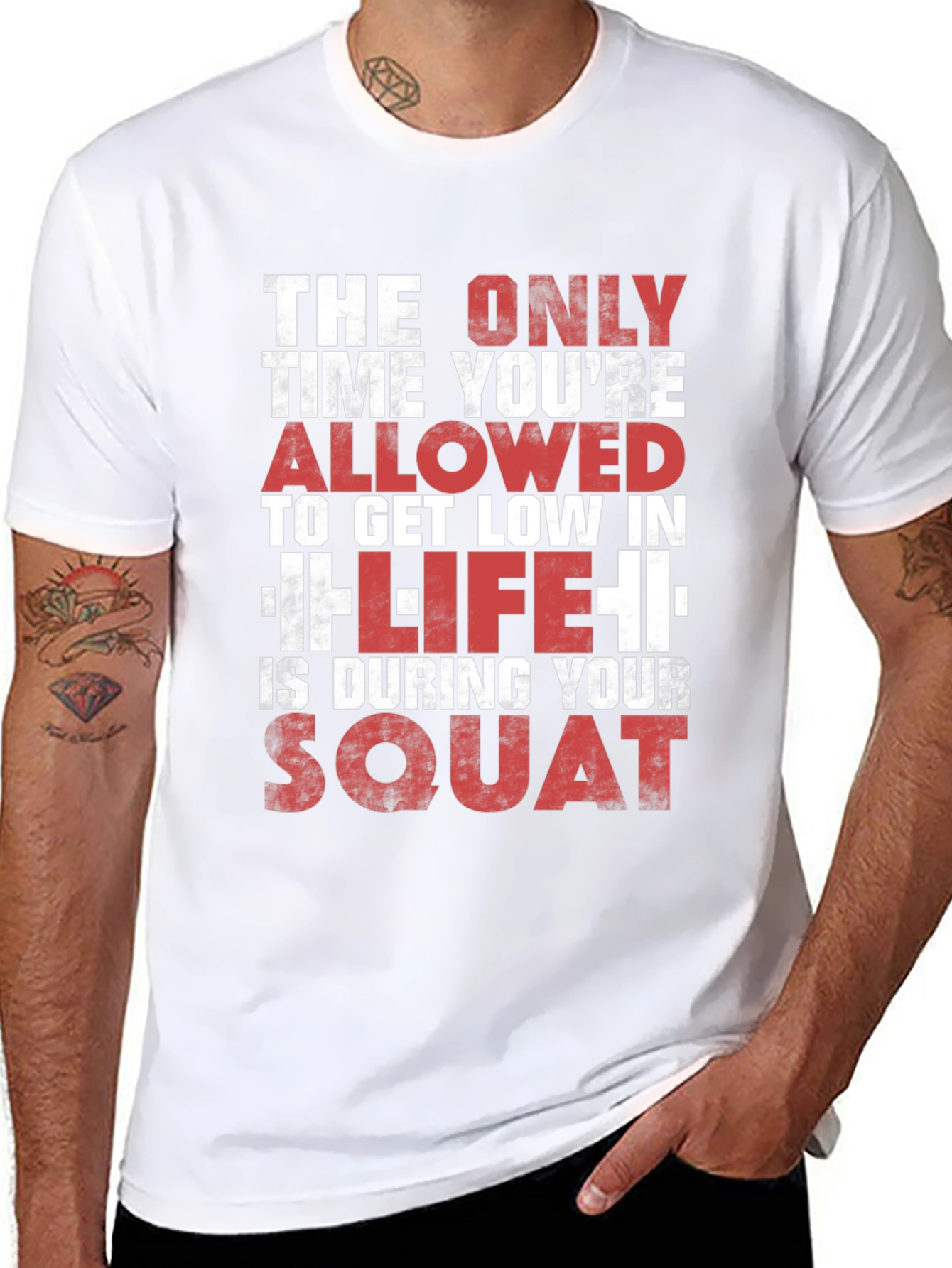 Gym Motivation T-Shirt - Squat Design