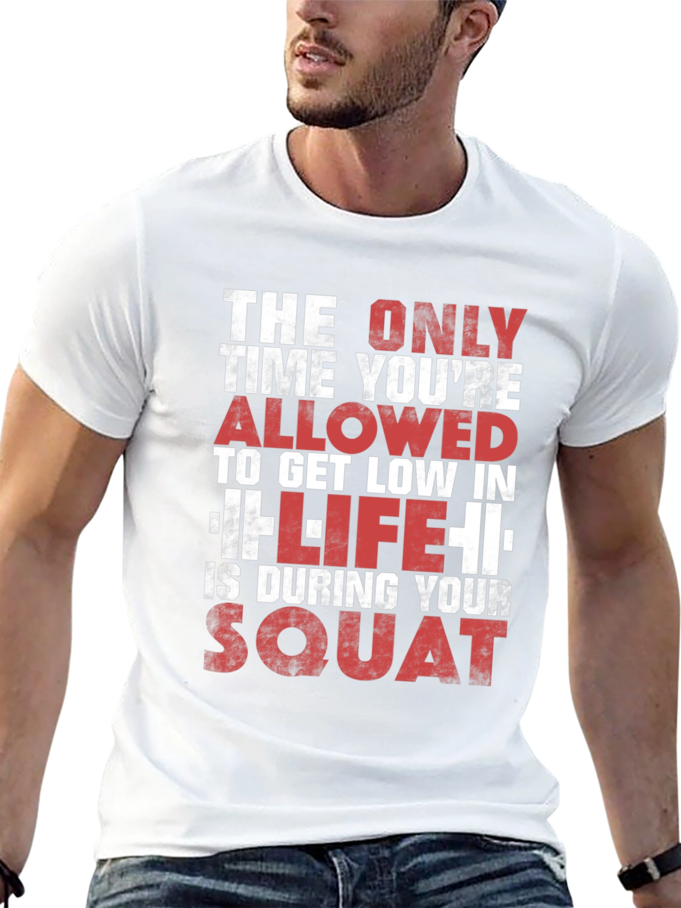 Gym Motivation T-Shirt - Squat Design