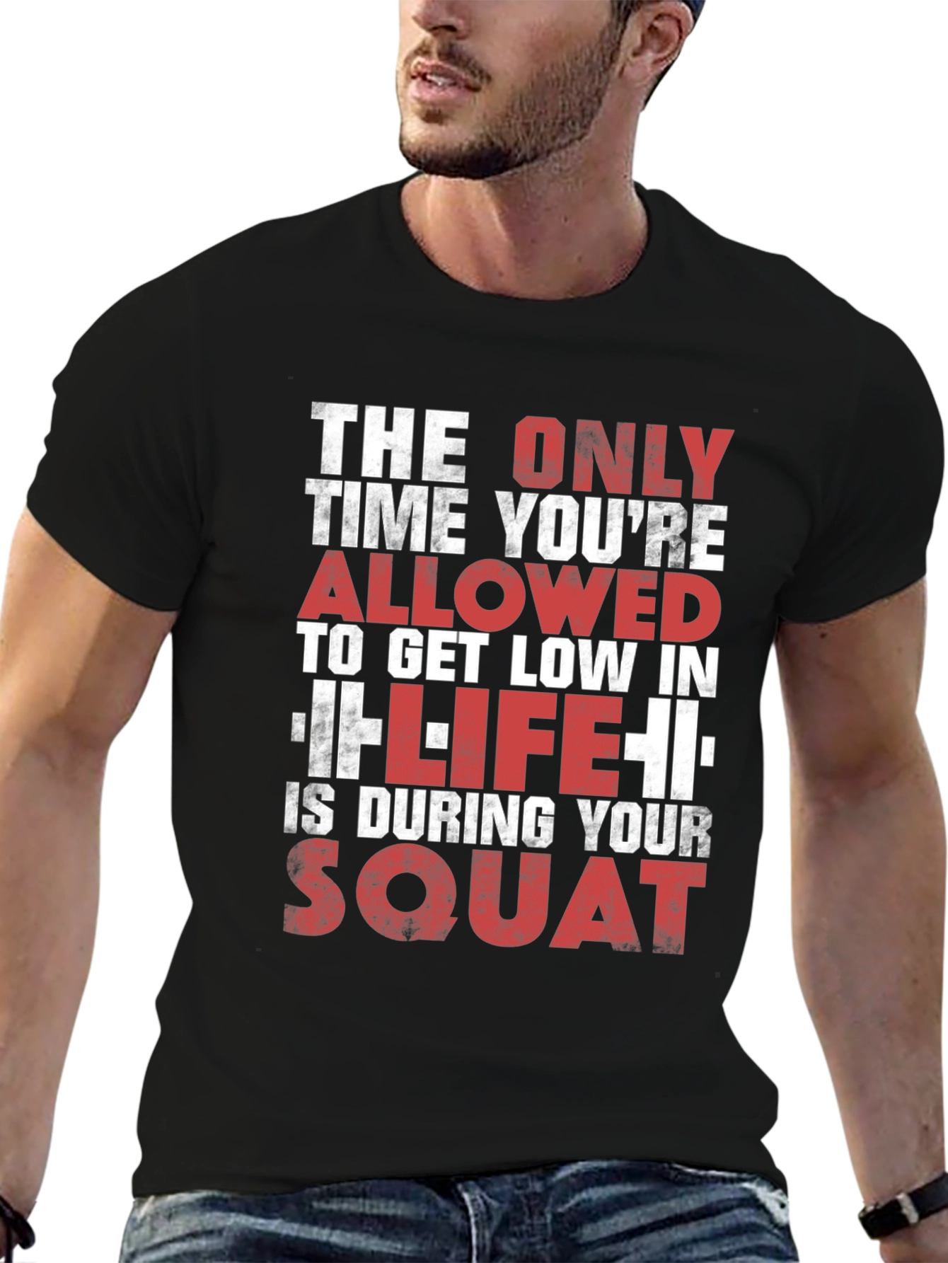 Gym Motivation T-Shirt - Squat Design