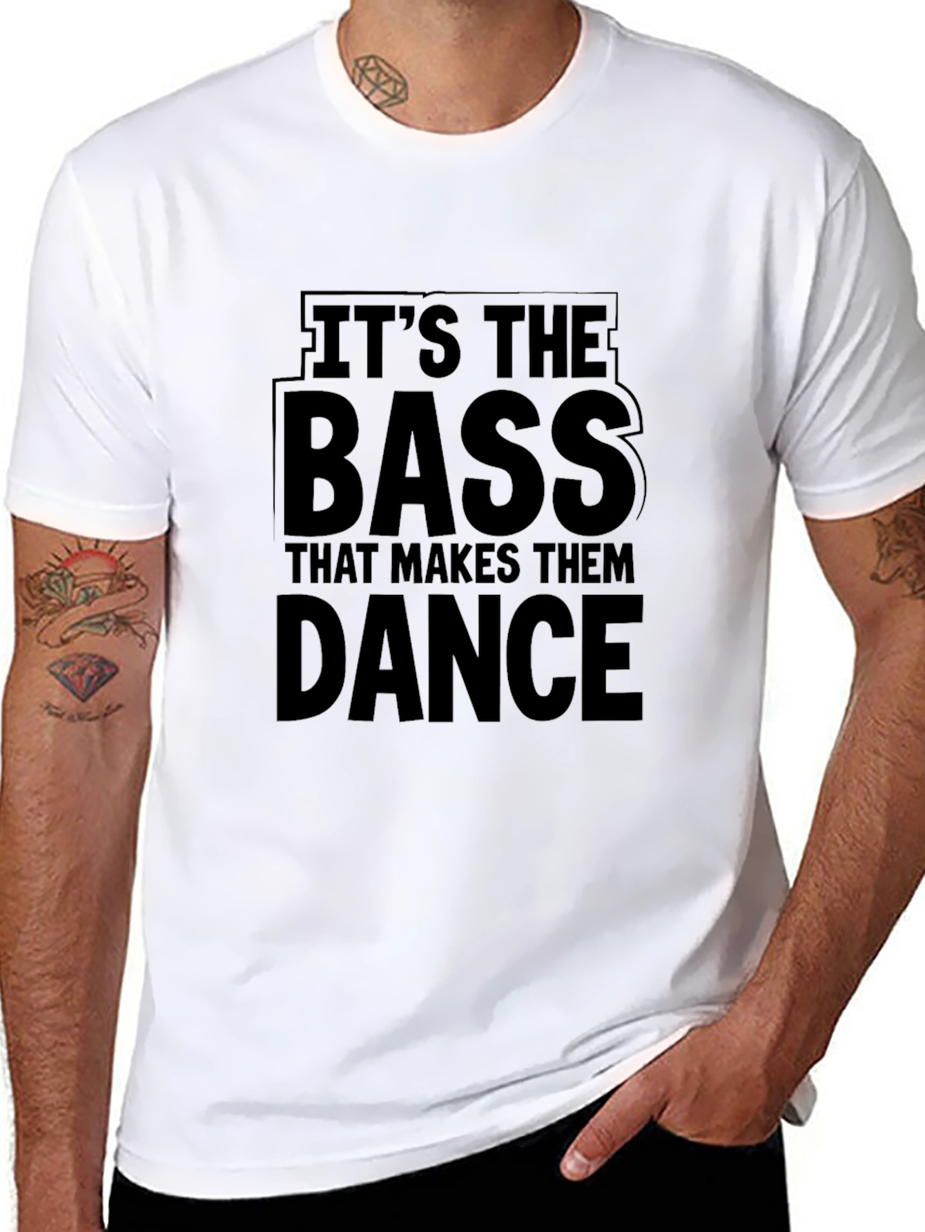 Its the Bass That Makes Them Dance Black T-Shirt