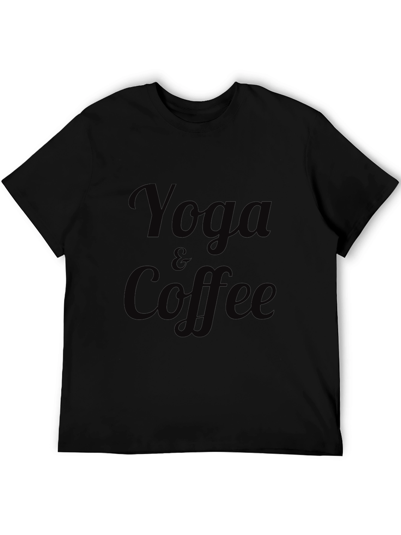 Yoga & Coffee Black T-Shirt
