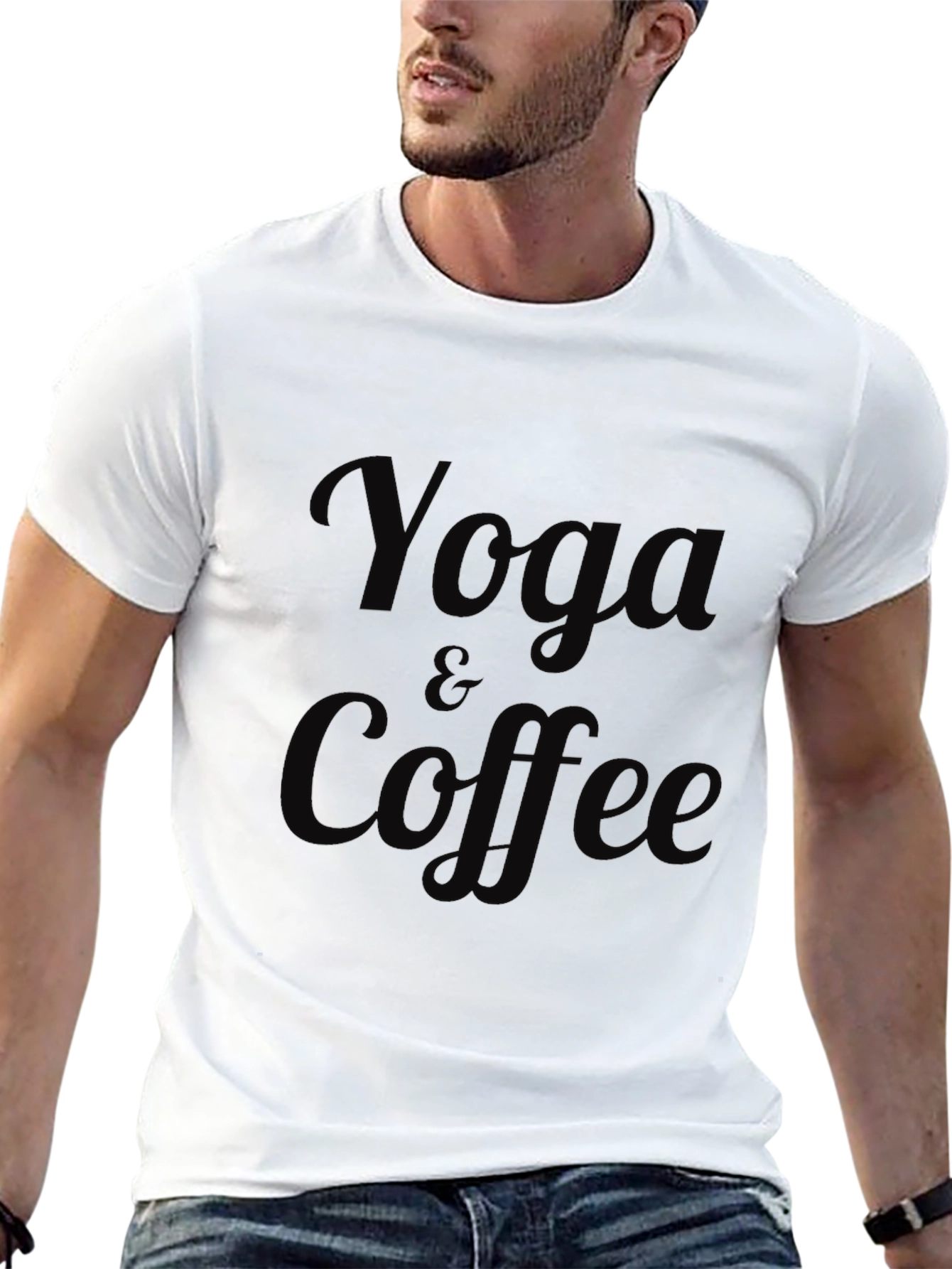 Yoga & Coffee Black T-Shirt