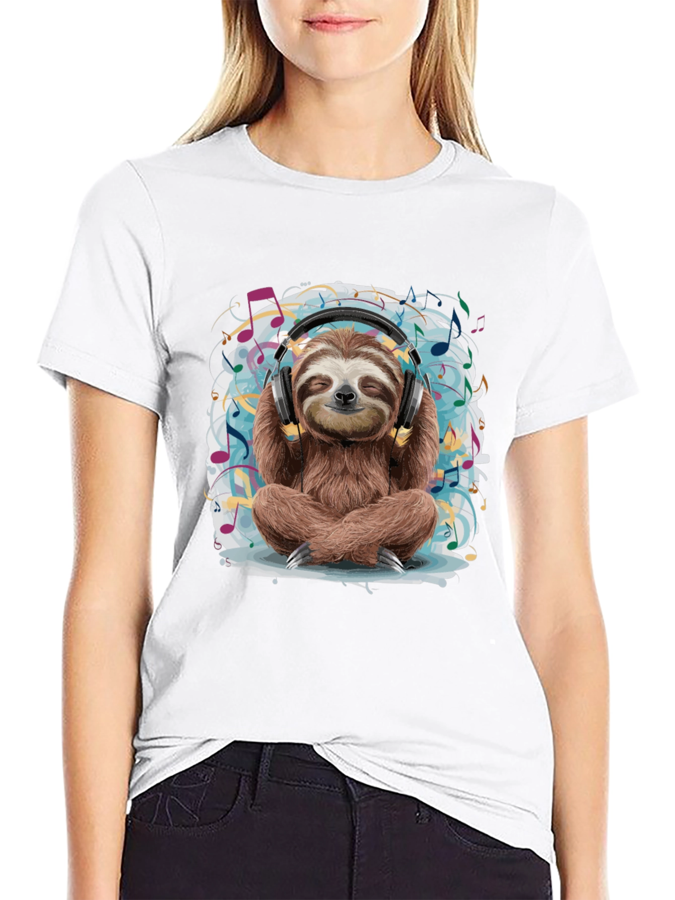 Zen Sloth Music Lover T-Shirt