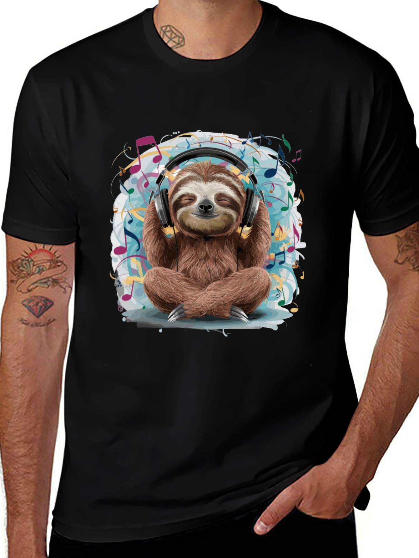 Zen Sloth Music Lover T-Shirt