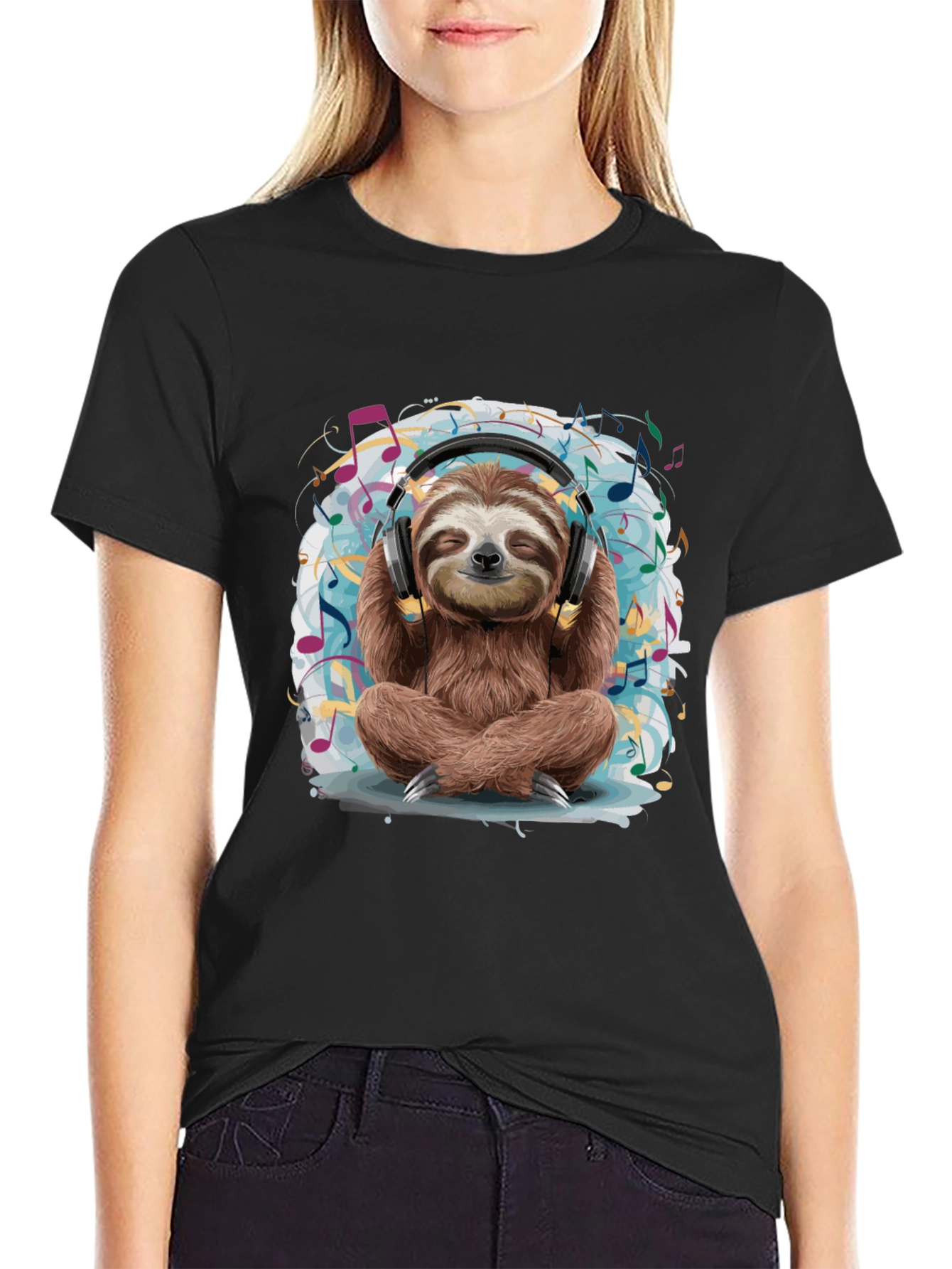 Zen Sloth Music Lover T-Shirt