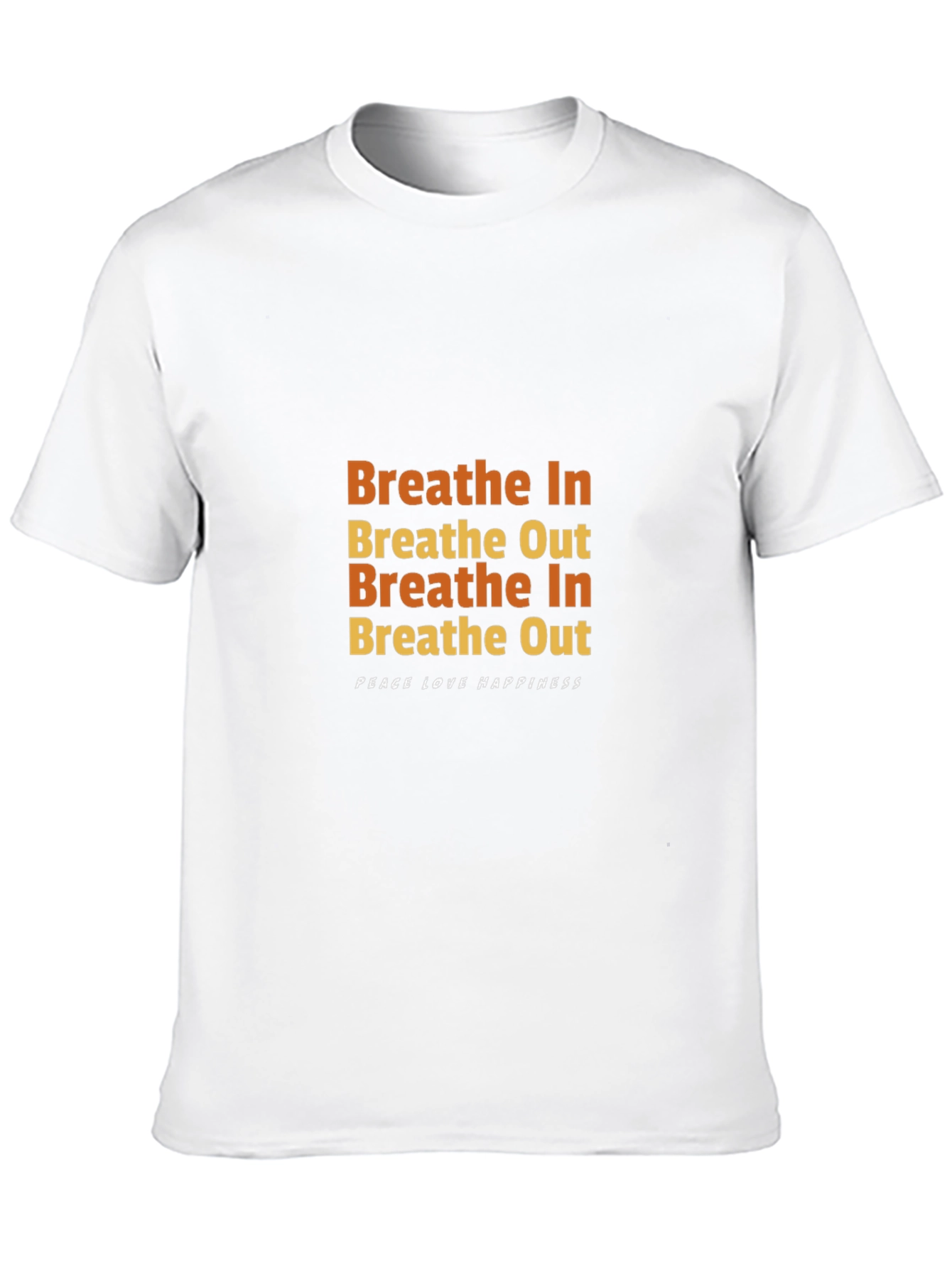 Breathe In/Out Graphic Tee - Peace Love Happiness