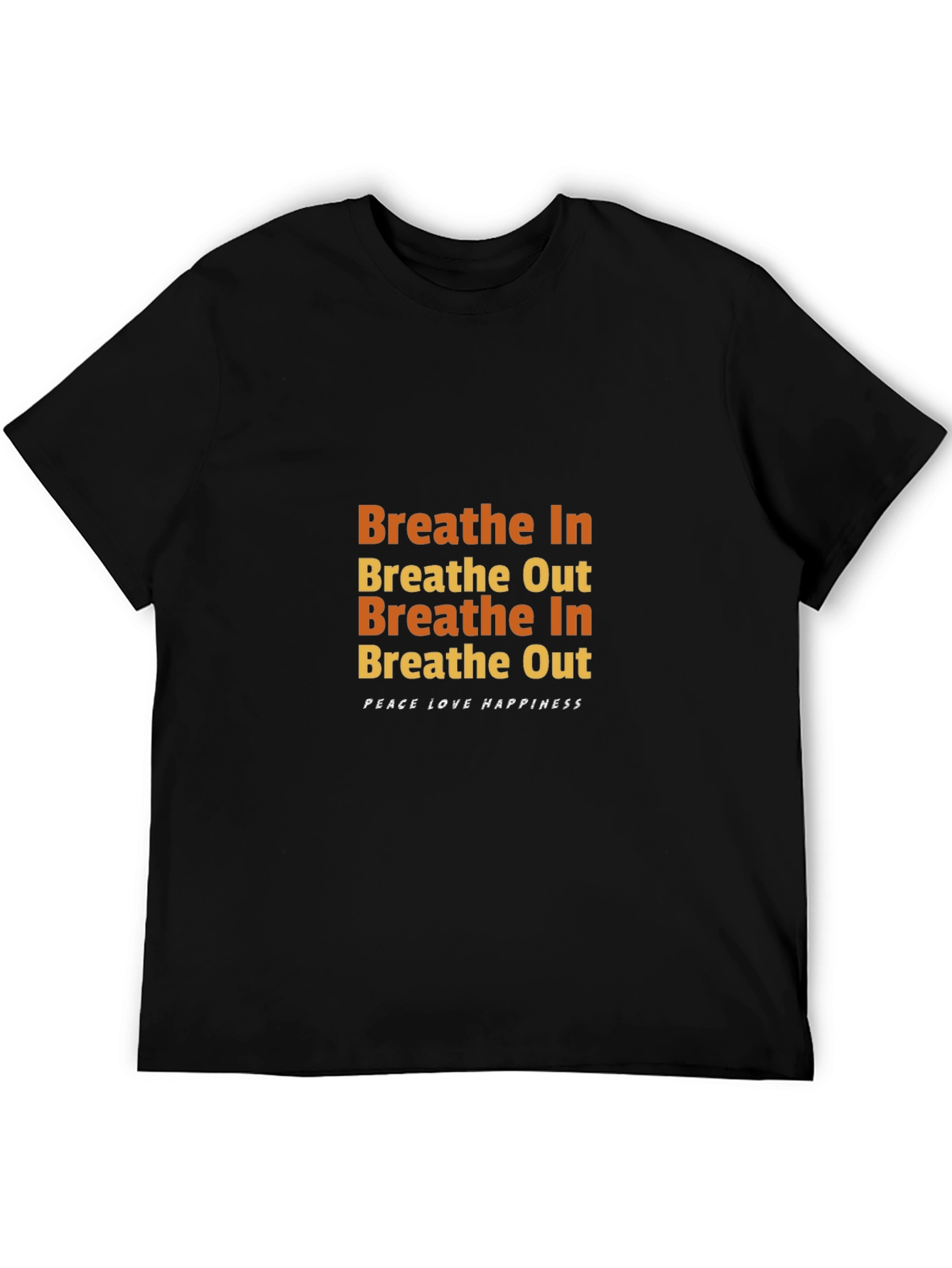 Breathe In/Out Graphic Tee - Peace Love Happiness