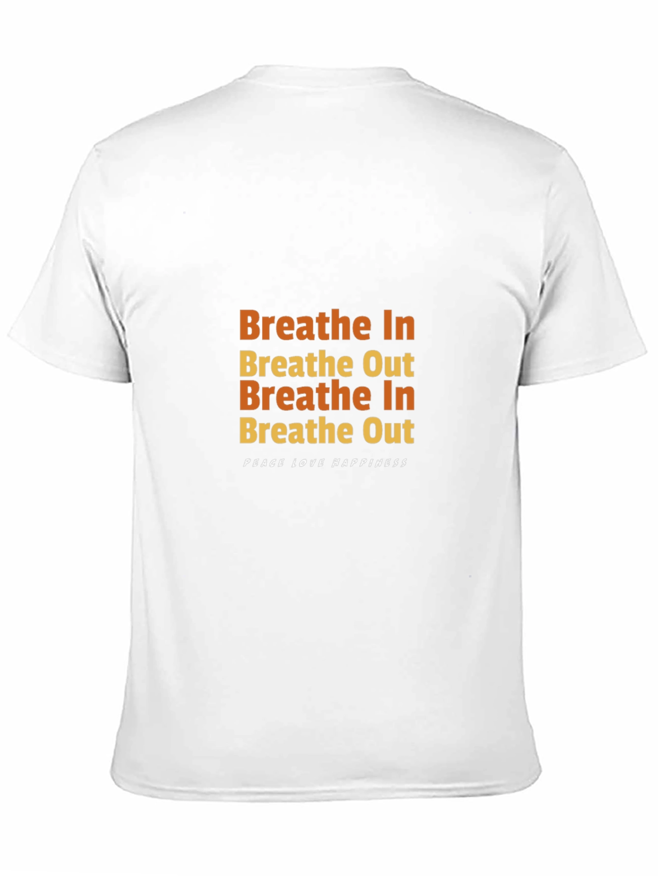 Breathe In/Out Graphic Tee - Peace Love Happiness