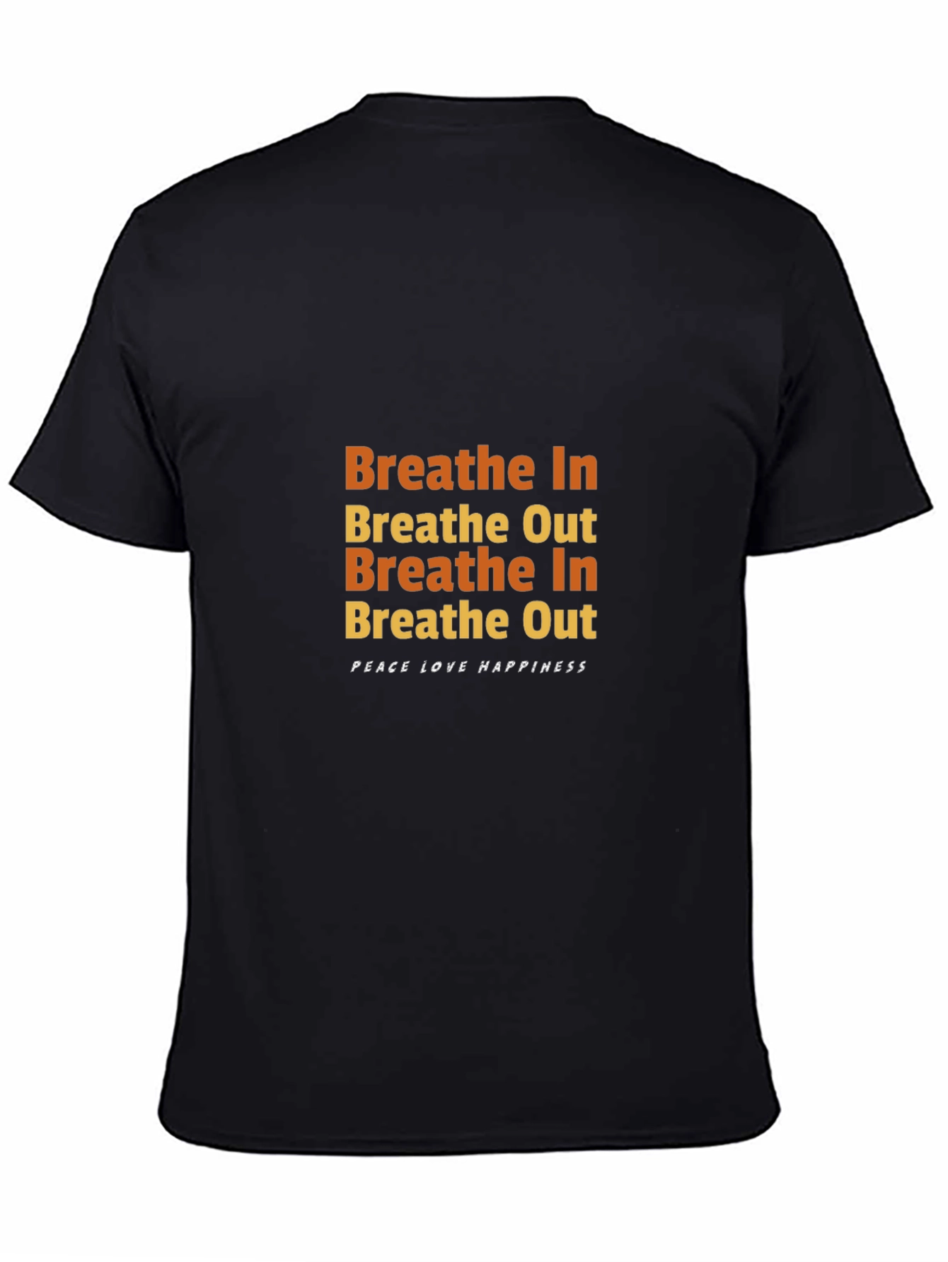 Breathe In/Out Graphic Tee - Peace Love Happiness