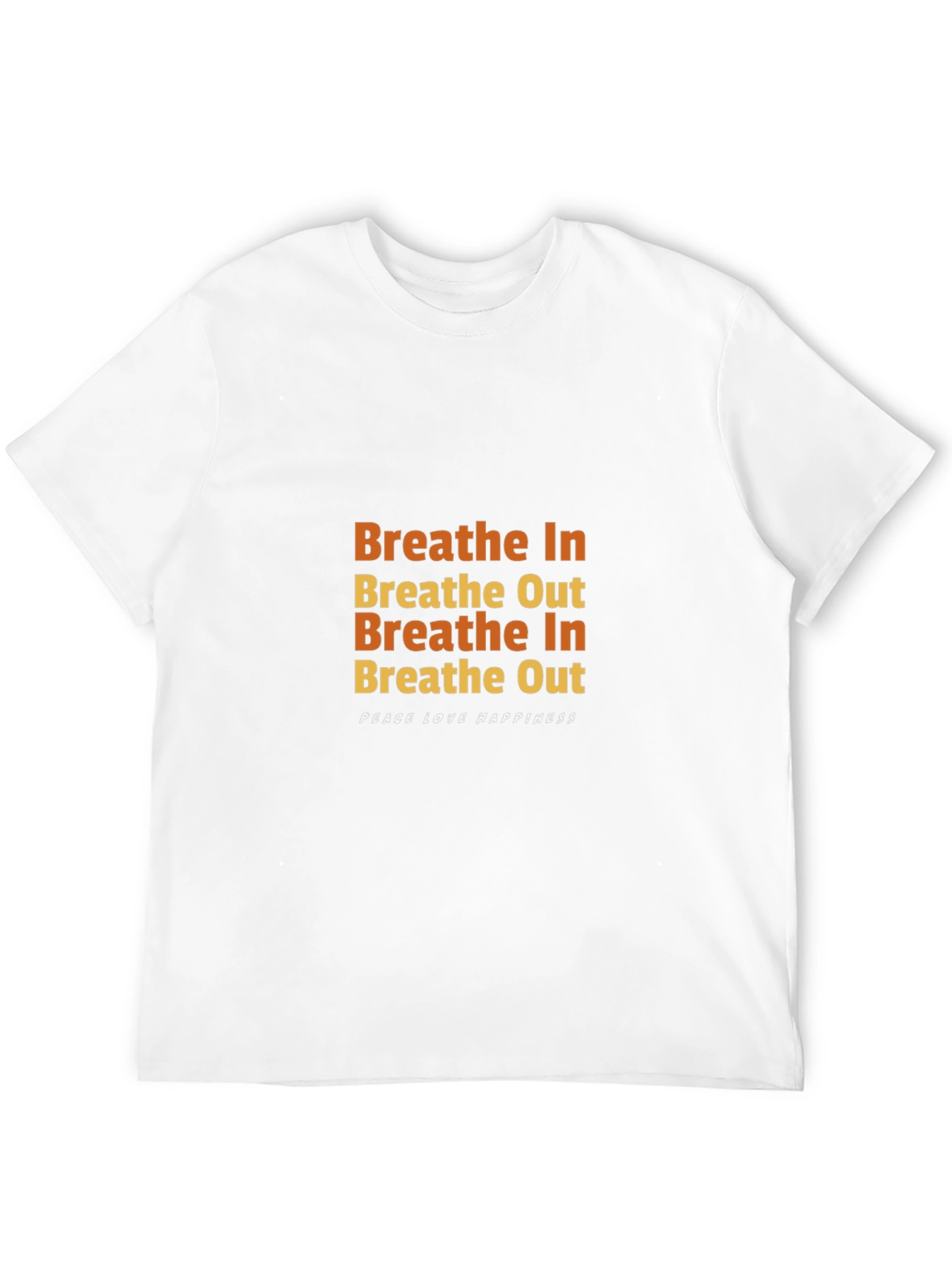 Breathe In/Out Graphic Tee - Peace Love Happiness