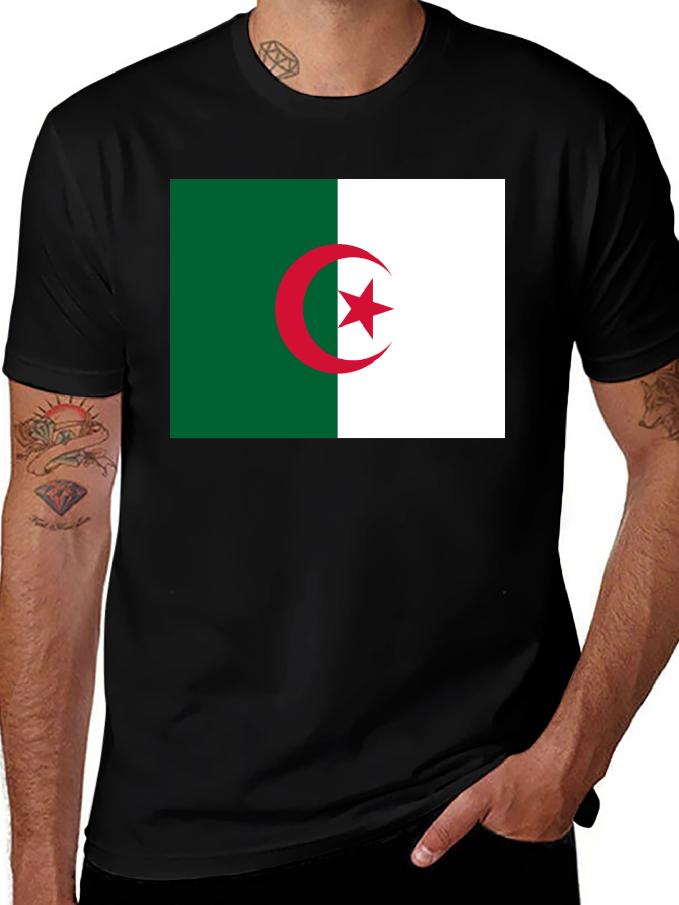 Algeria Flag T-Shirt - Cotton Graphic Tee