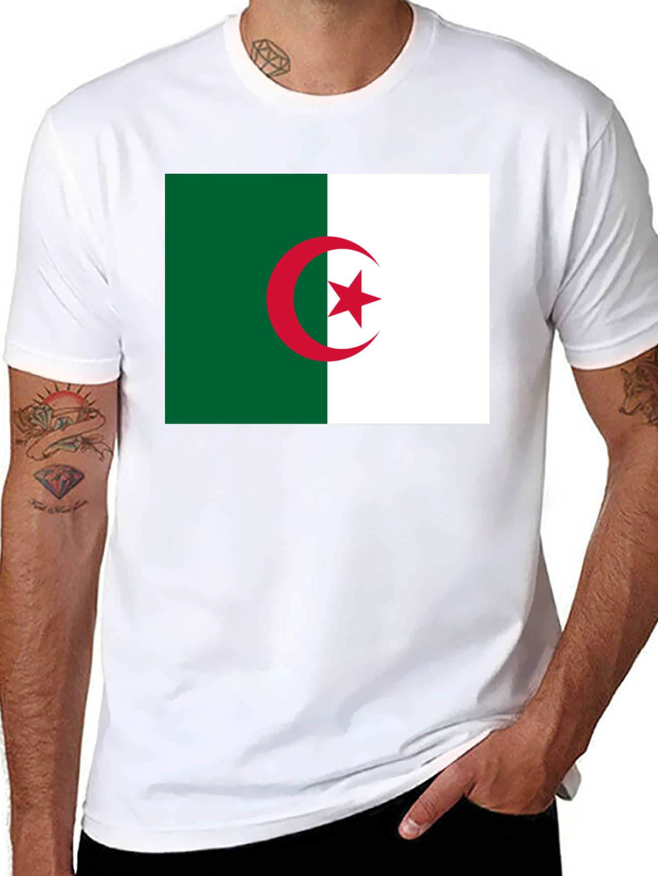 Algeria Flag T-Shirt - Cotton Graphic Tee