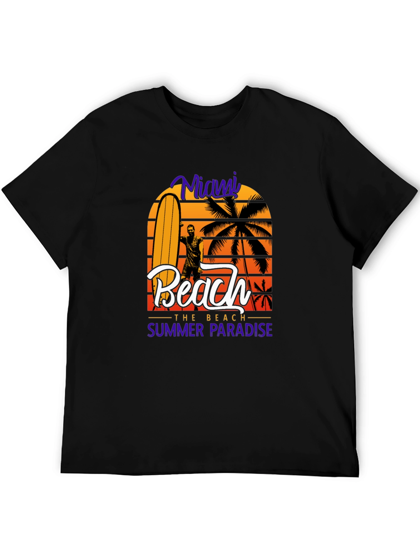 Miami Beach Summer Paradise Graphic T-Shirt