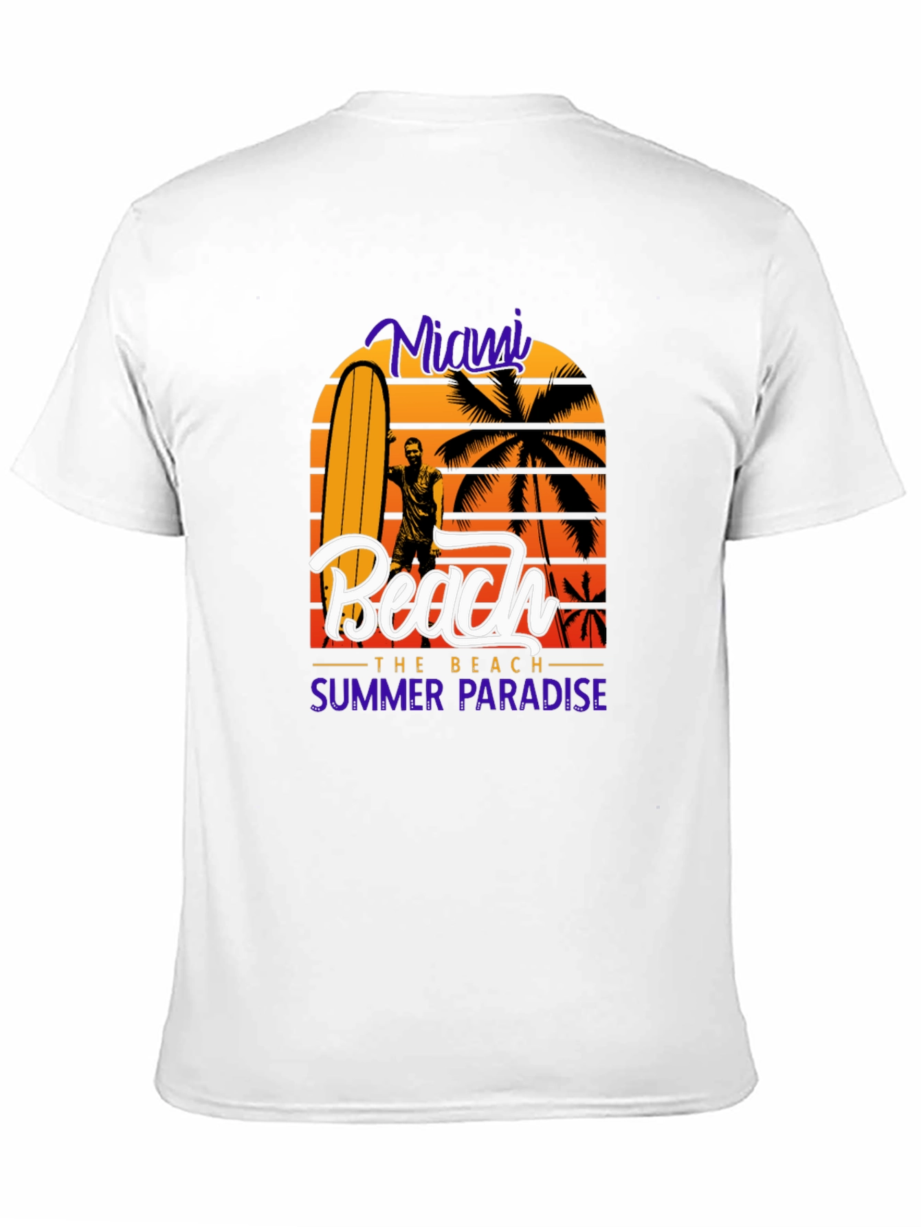 Miami Beach Summer Paradise Graphic T-Shirt