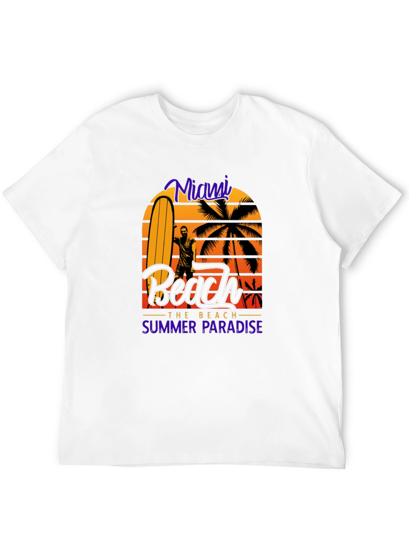 Miami Beach Summer Paradise Graphic T-Shirt