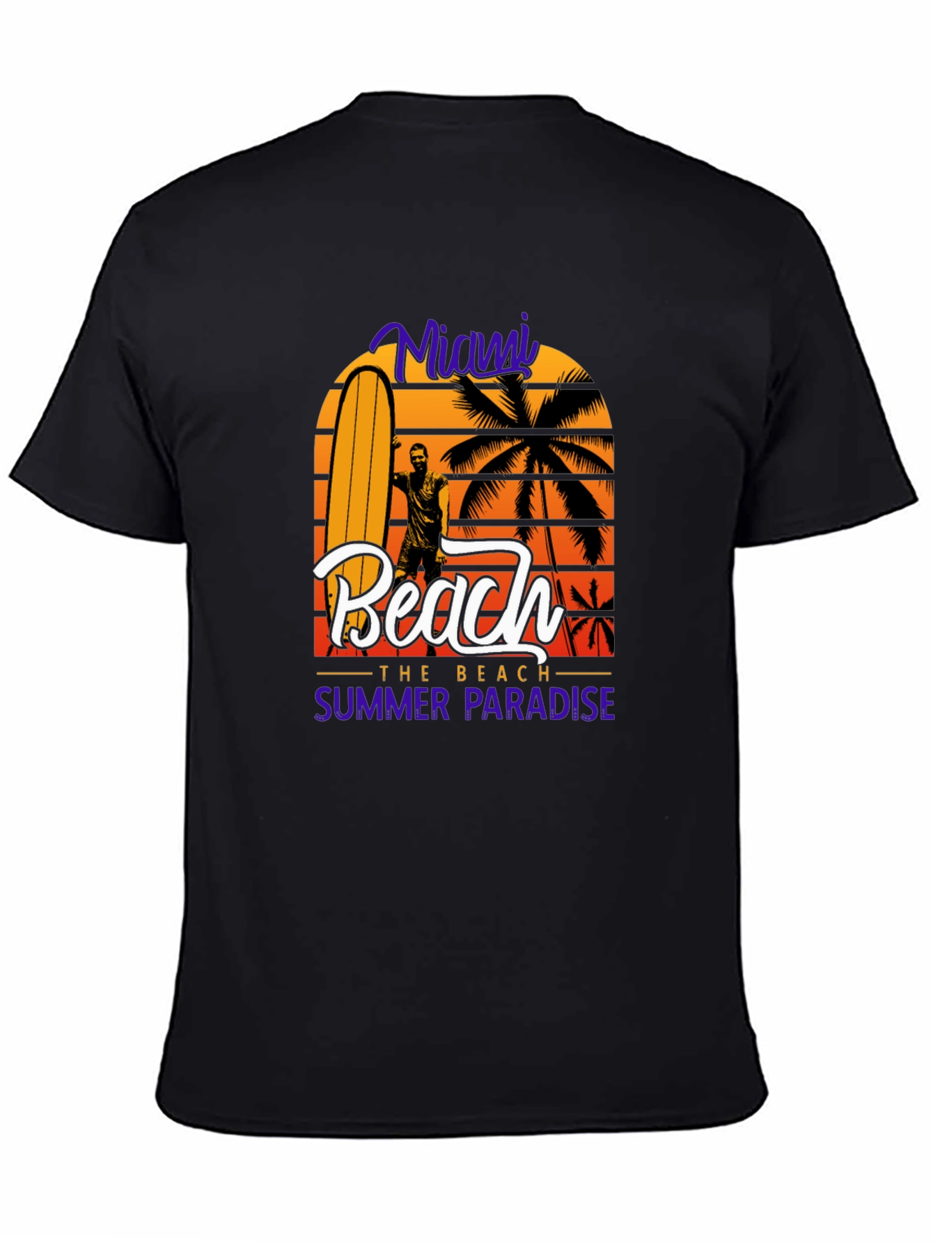 Miami Beach Summer Paradise Graphic T-Shirt