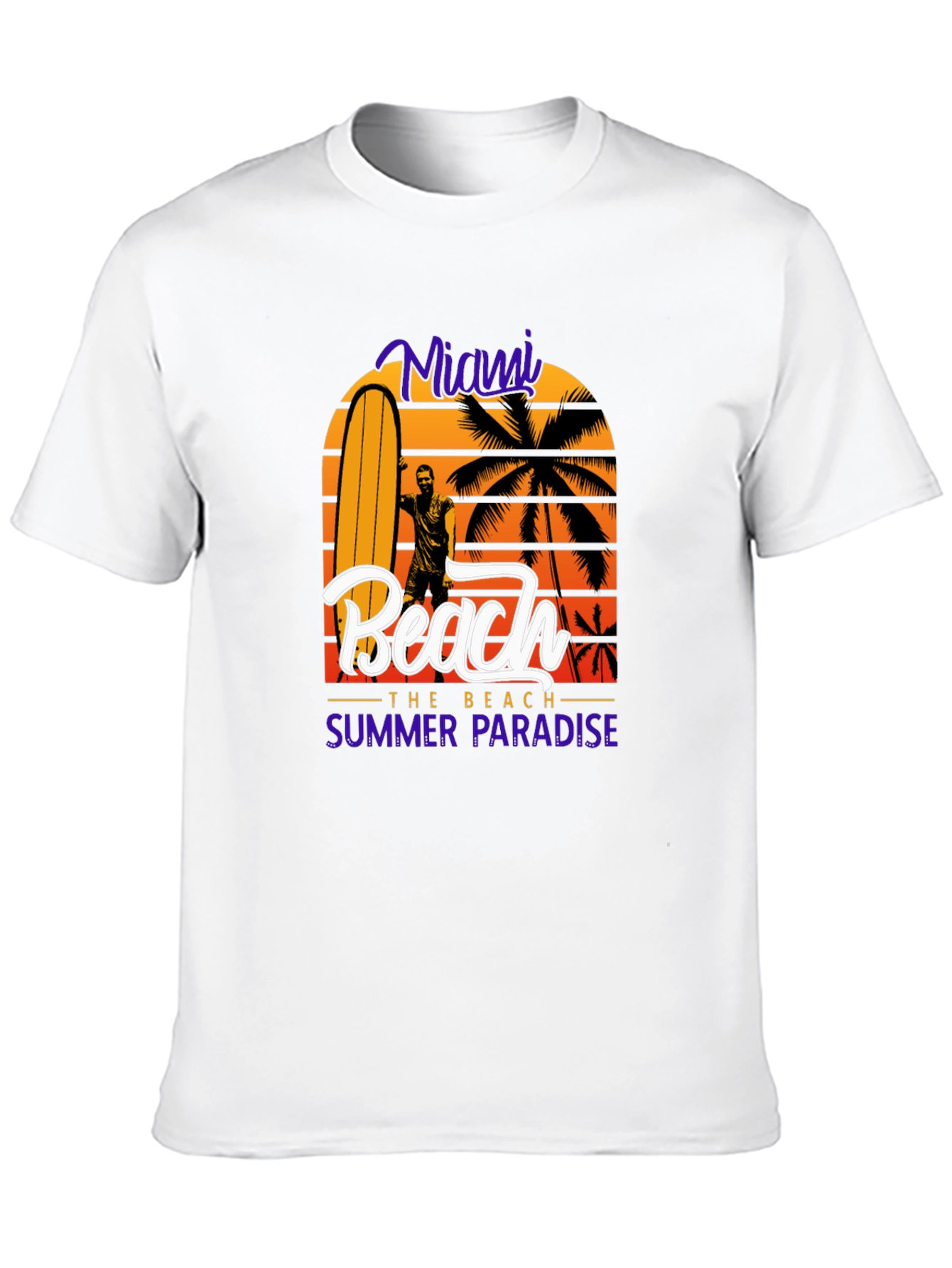 Miami Beach Summer Paradise Graphic T-Shirt