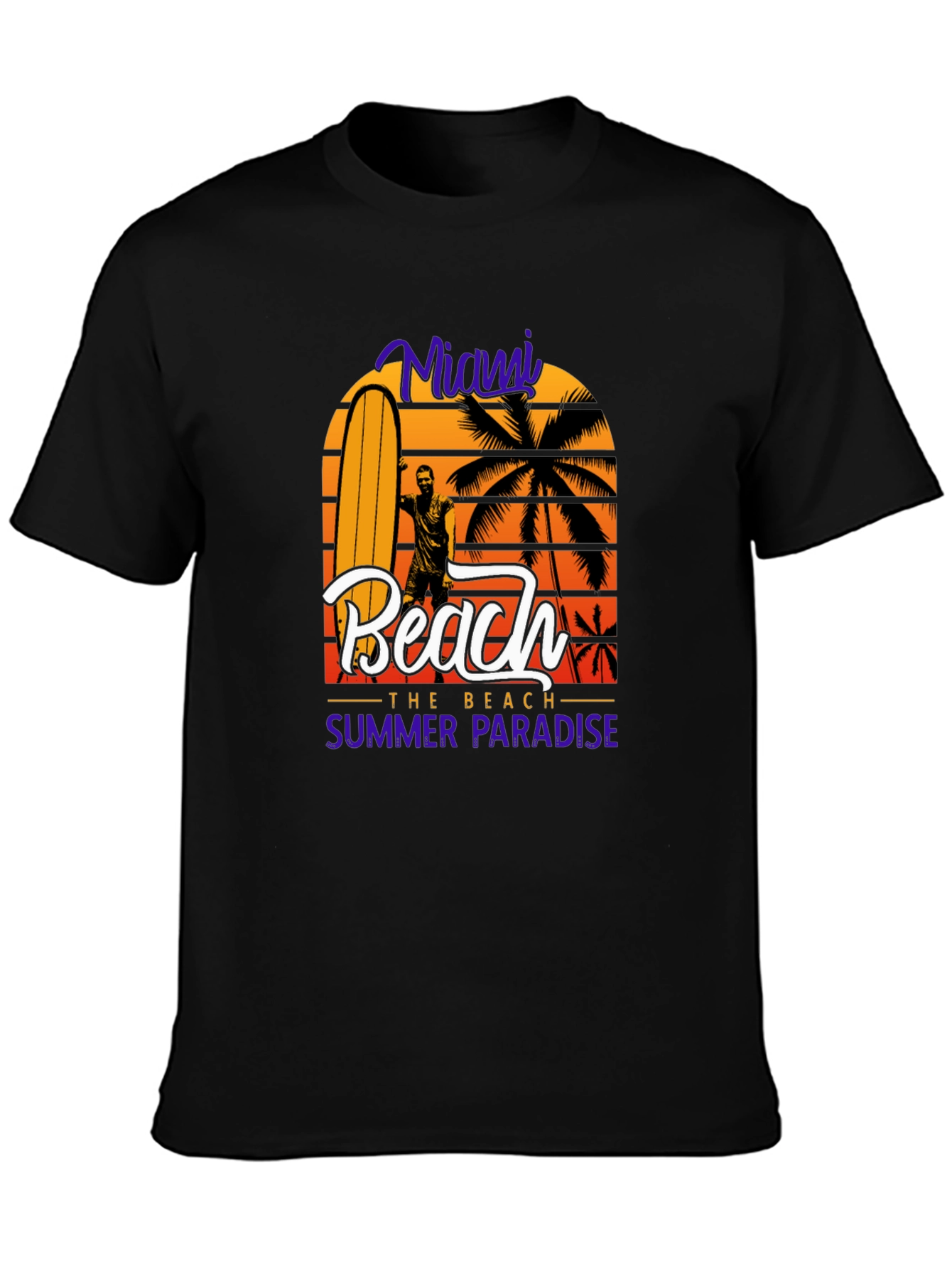 Miami Beach Summer Paradise Graphic T-Shirt