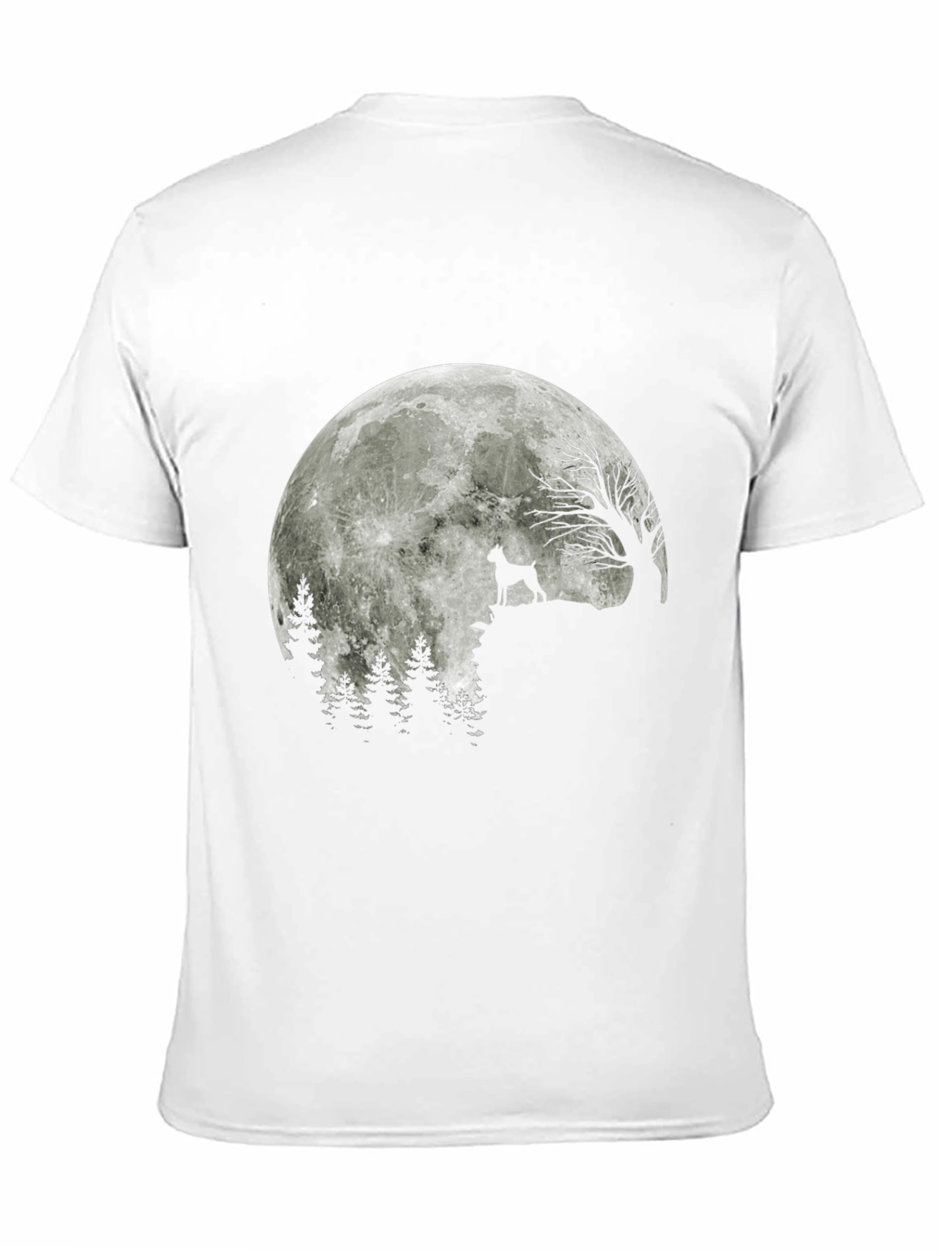 Dog Howling at Moon Graphic T-Shirt