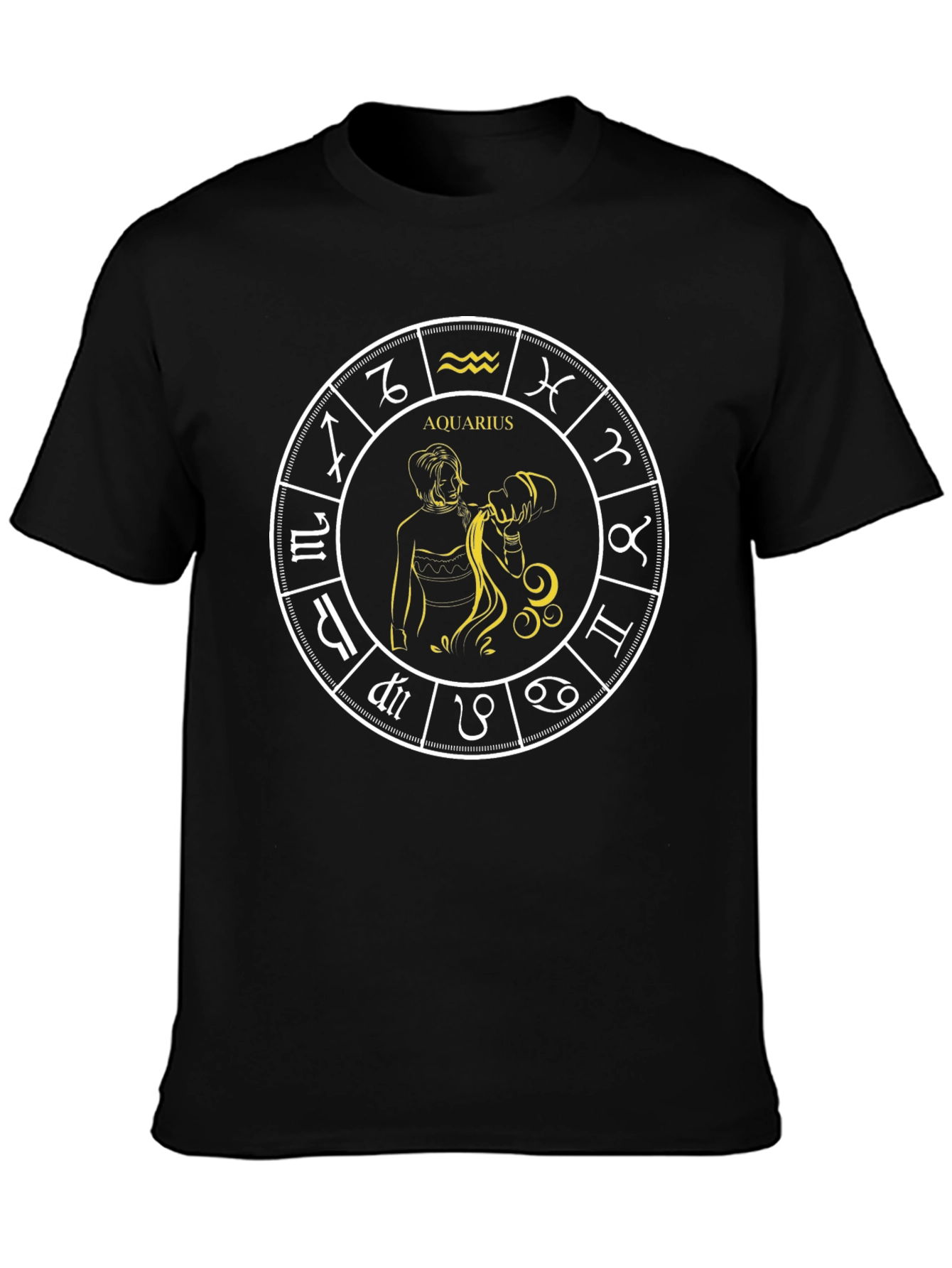 Aquarius Zodiac Sign Graphic T-Shirt