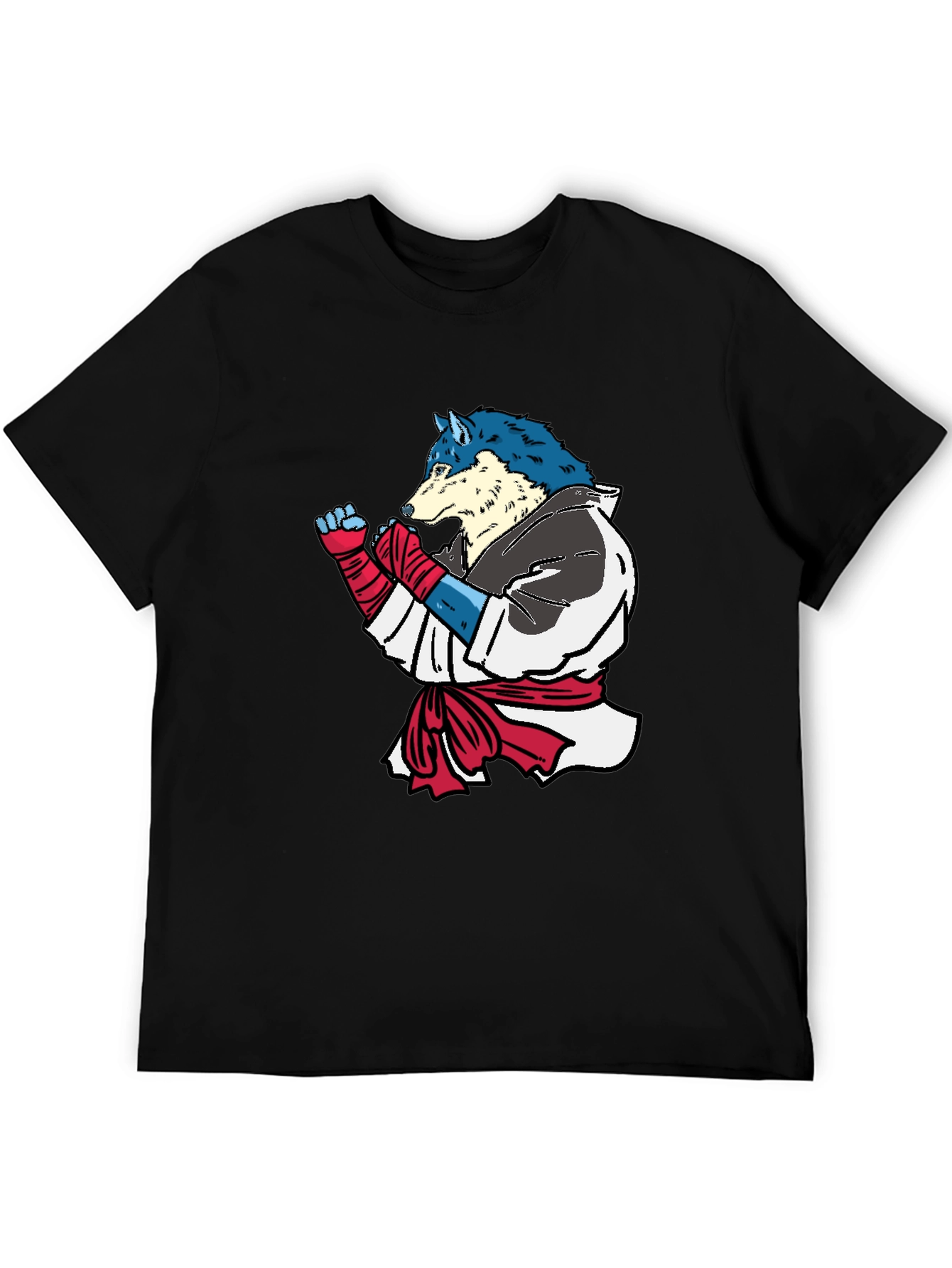 Martial Arts Wolf Graphic T-Shirt