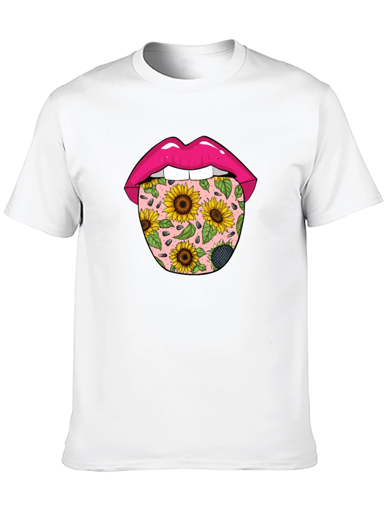 Sunflower Tongue Graphic Print T-Shirt