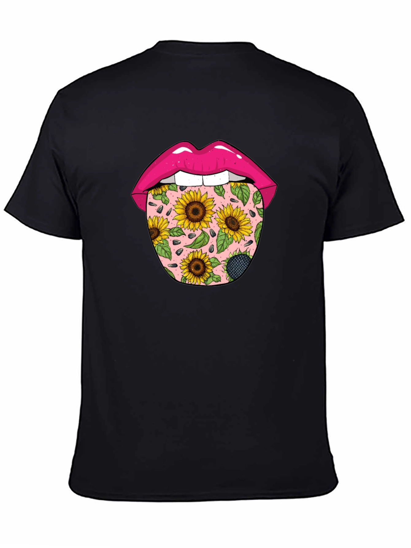Sunflower Tongue Graphic Print T-Shirt
