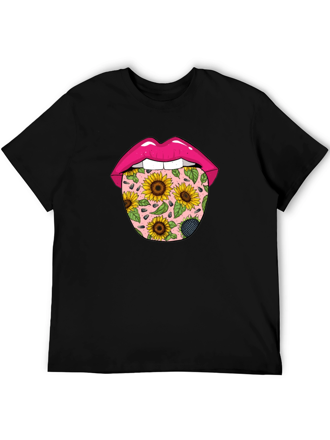 Sunflower Tongue Graphic Print T-Shirt