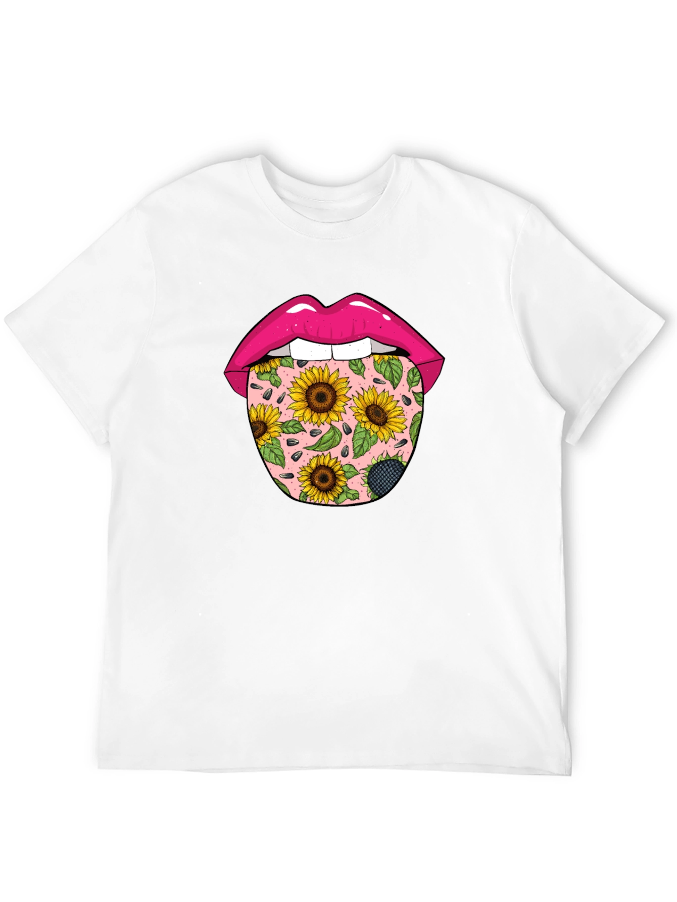 Sunflower Tongue Graphic Print T-Shirt