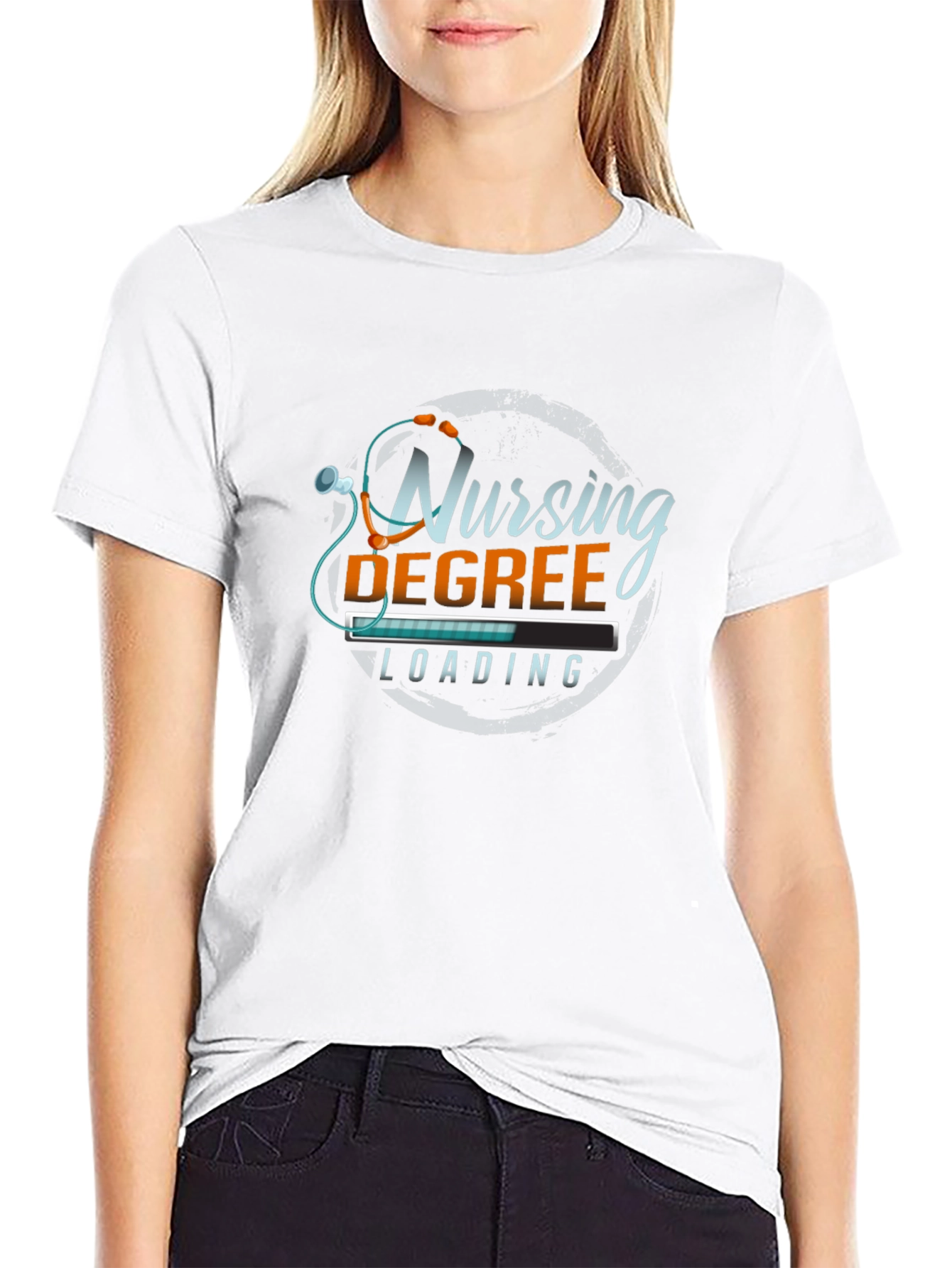 Nursing Degree Loading T-Shirt - Black