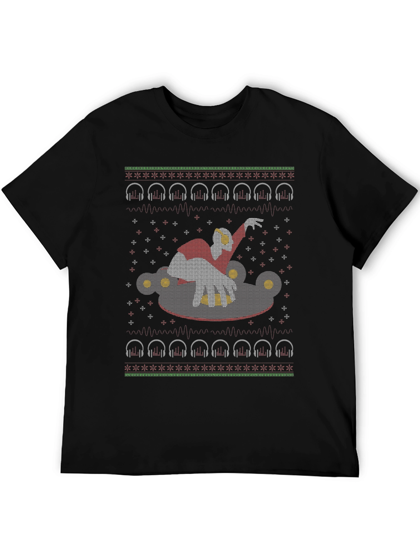 DJ Santa Ugly Christmas T-Shirt
