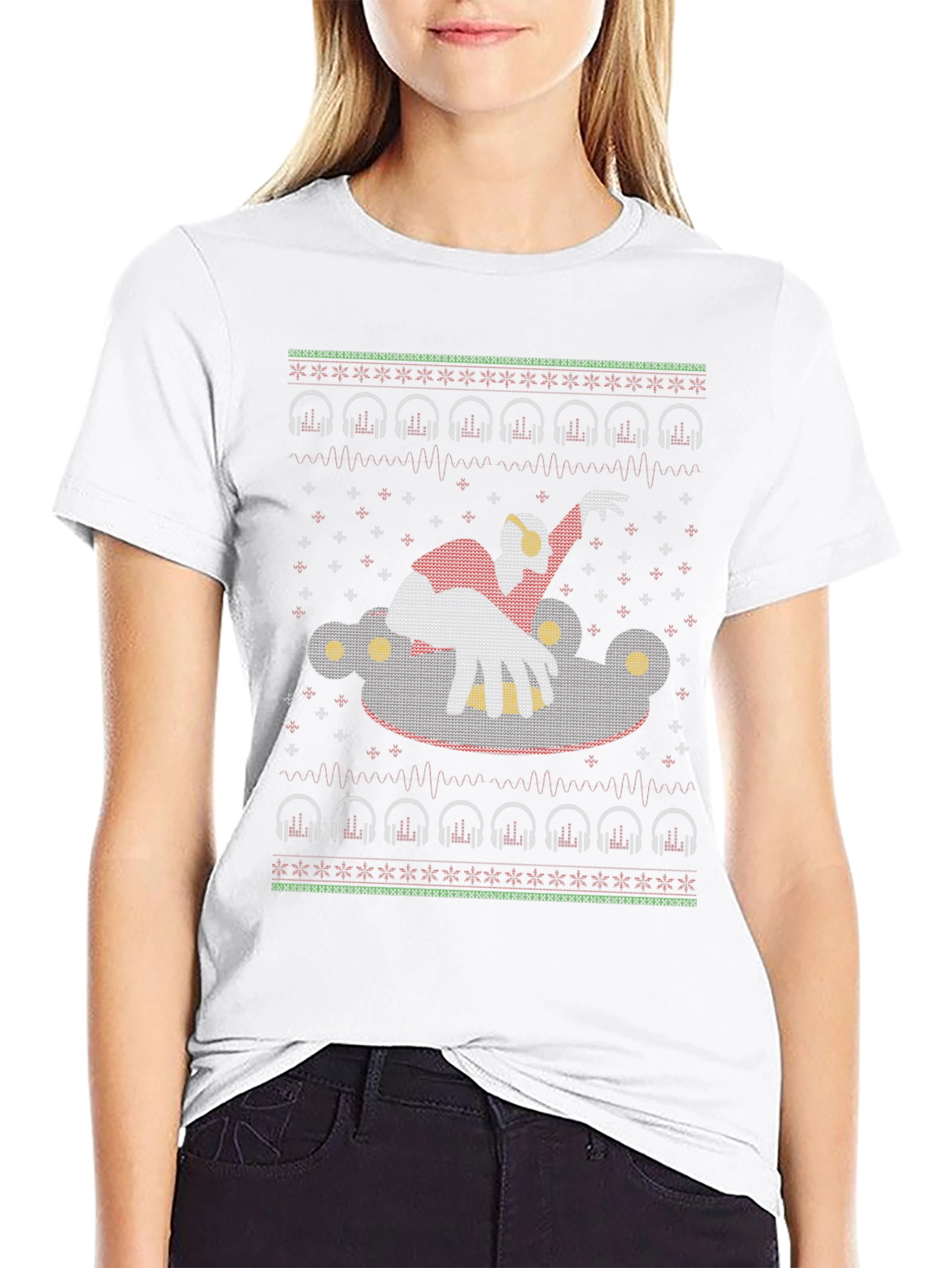 DJ Santa Ugly Christmas T-Shirt