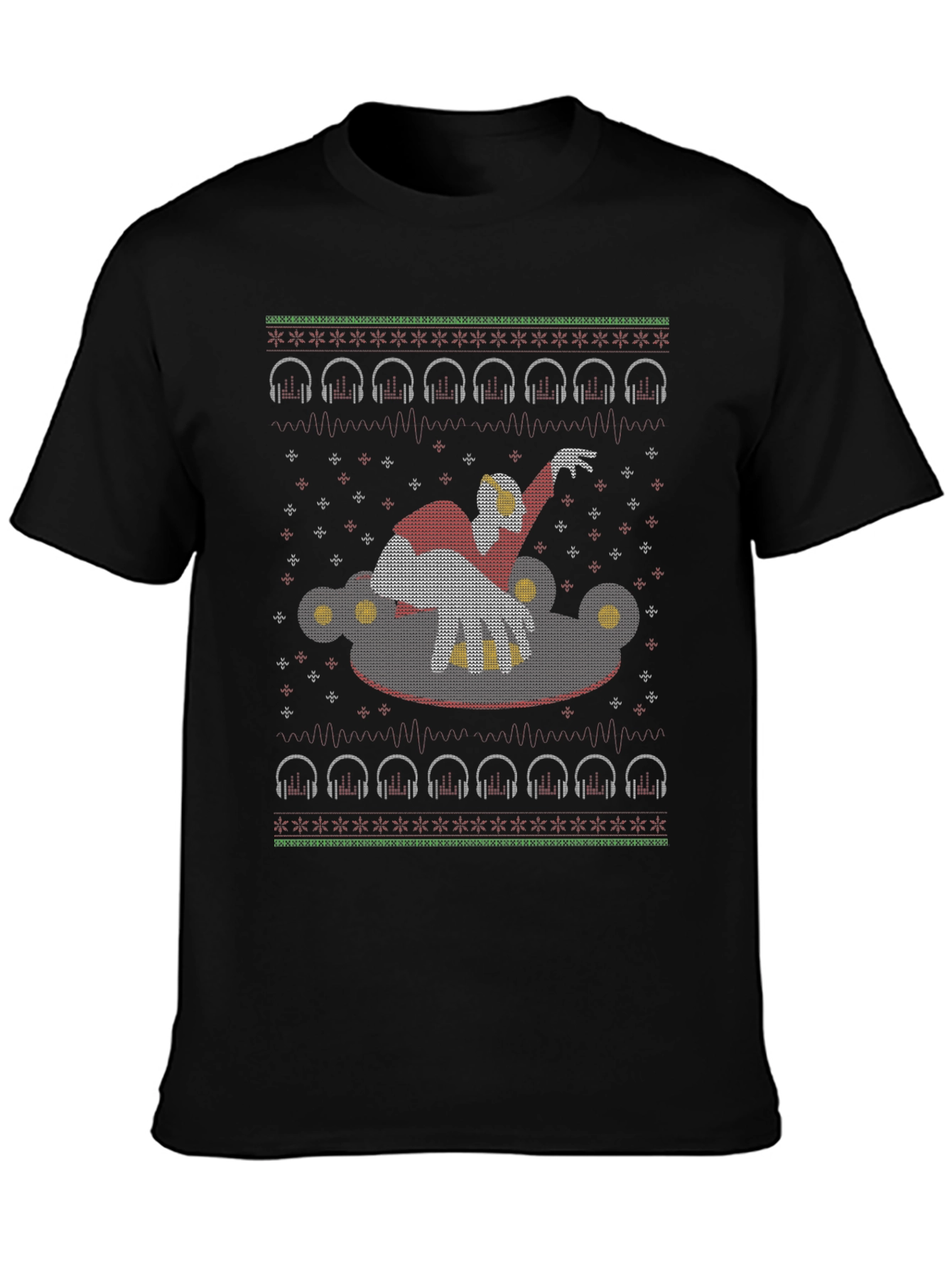 DJ Santa Ugly Christmas T-Shirt