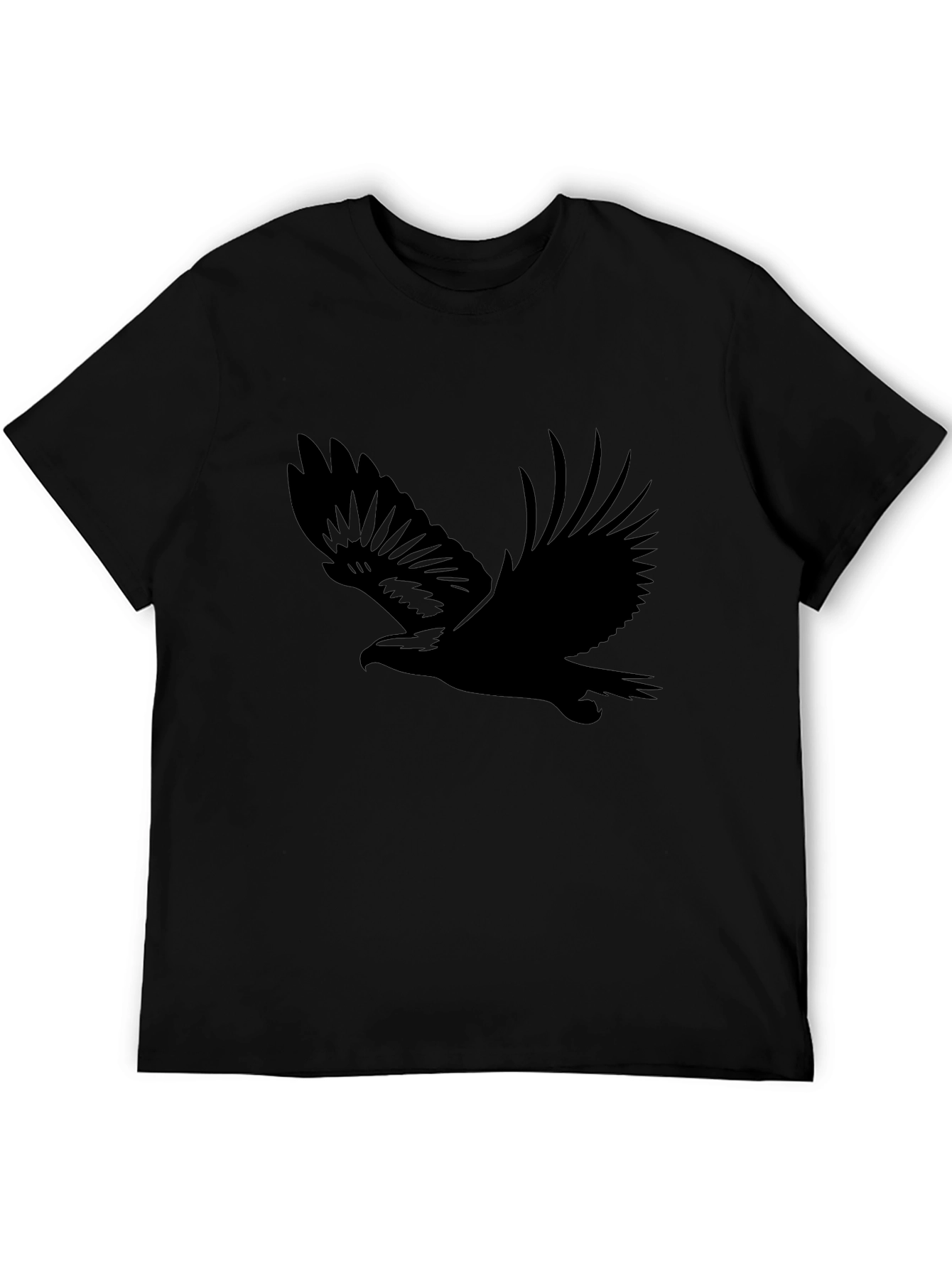 Mens Black Eagle Graphic T-Shirt
