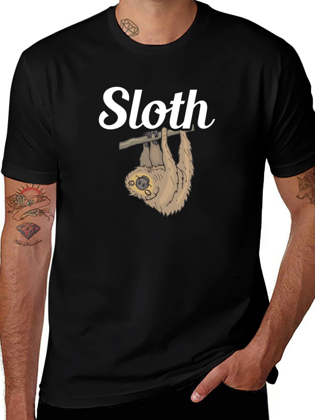 Cute Sloth Hanging T-Shirt - Funny Animal Tee