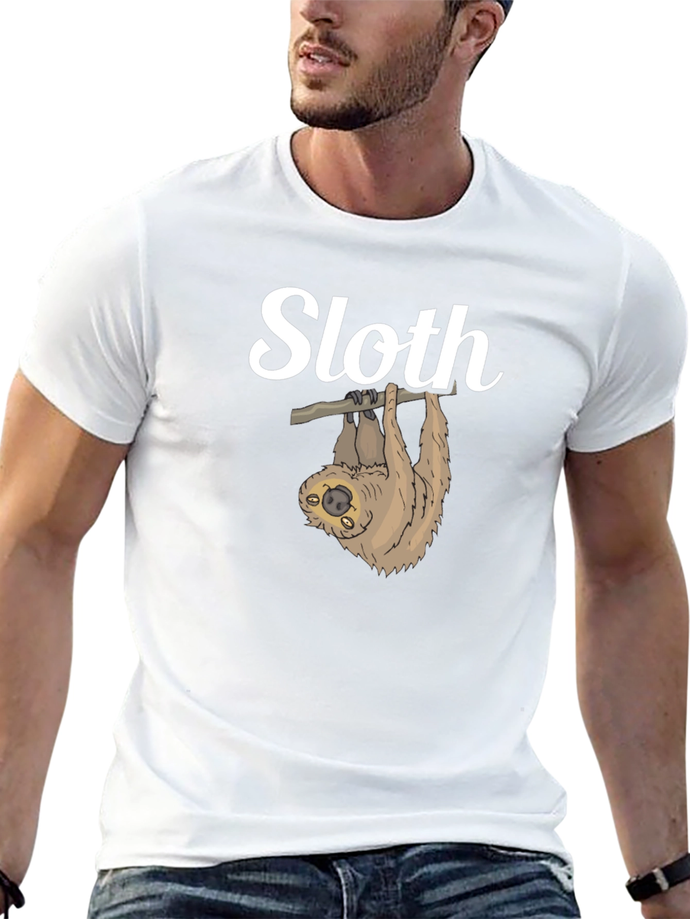 Cute Sloth Hanging T-Shirt - Funny Animal Tee