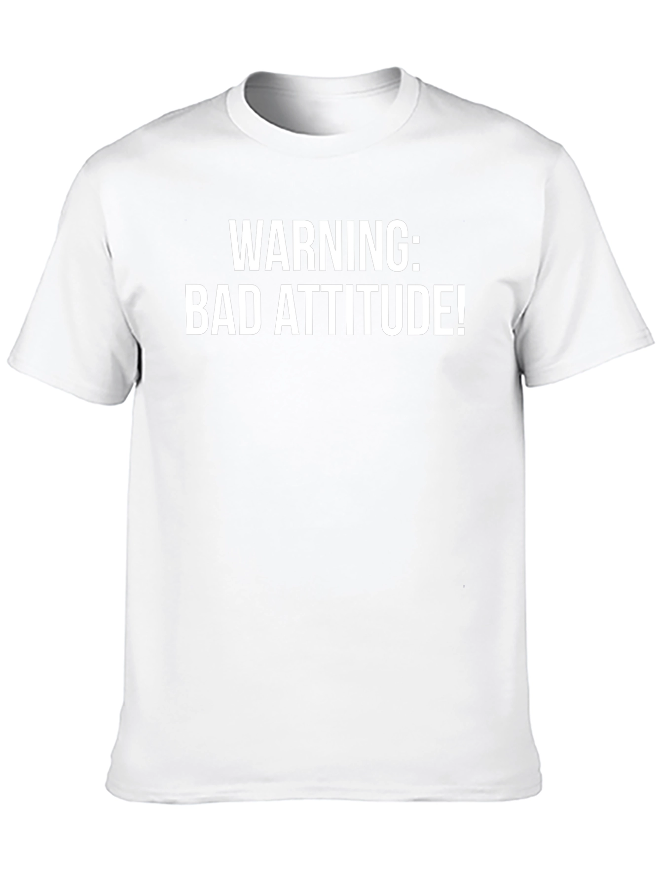 Warning Bad Attitude T-Shirt Funny Graphic Tee