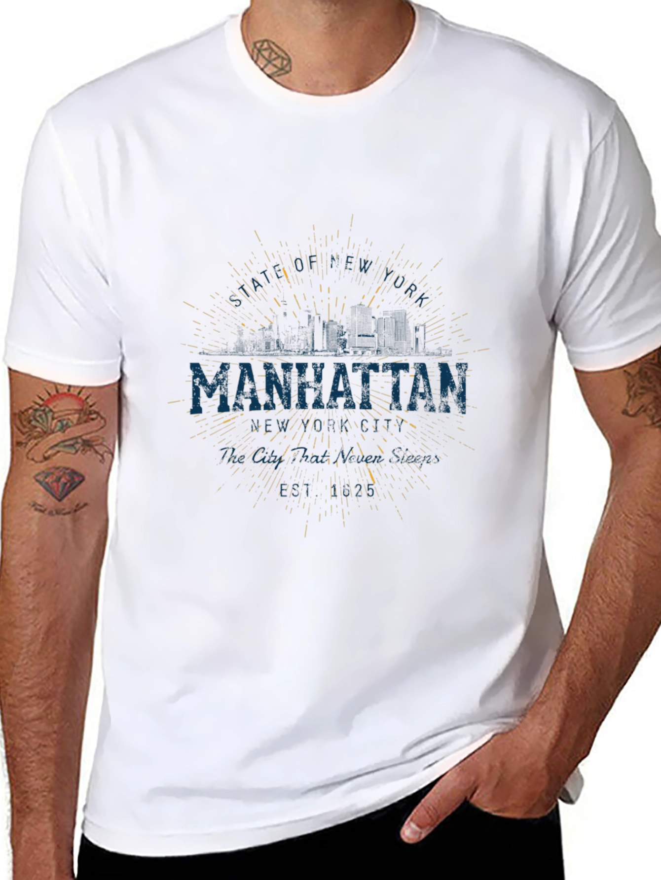 Manhattan Graphic T-Shirt - Classic Fit Soft Cotton