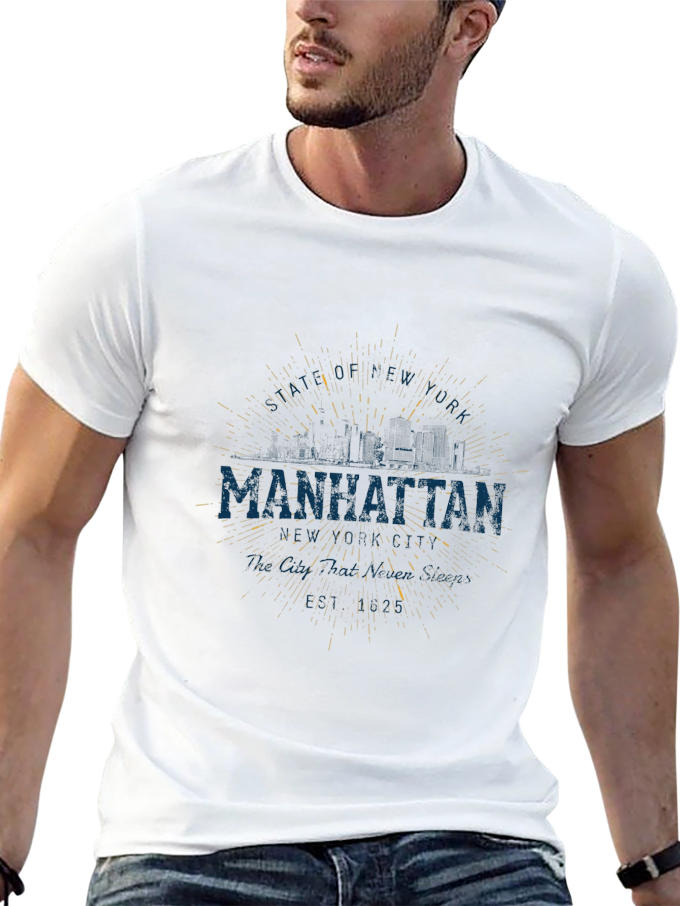 Manhattan Graphic T-Shirt - Classic Fit Soft Cotton
