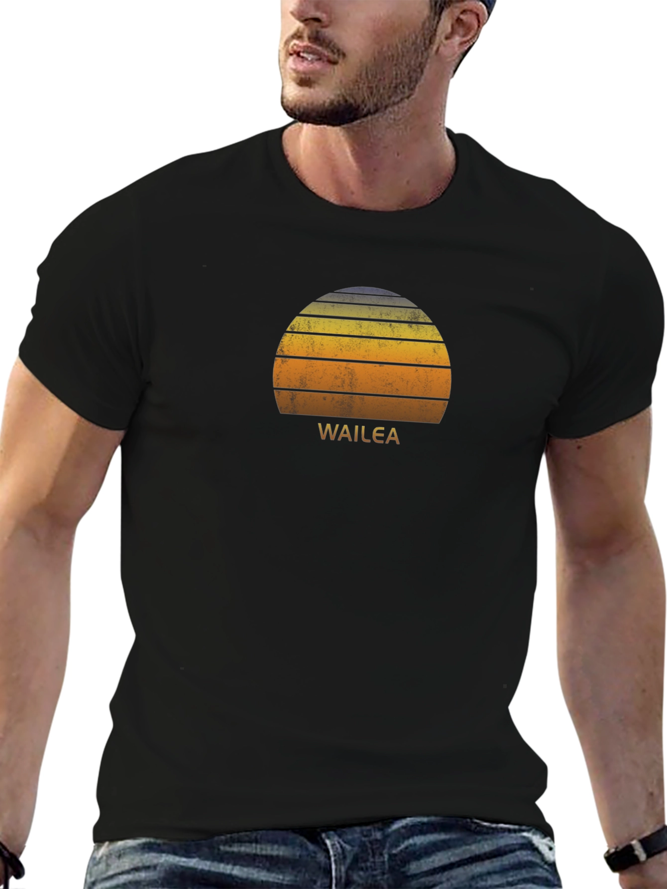 Wailea Sunset Graphic T-Shirt - Retro Design