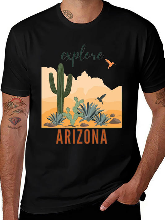 Explore Arizona Black Graphic T-Shirt