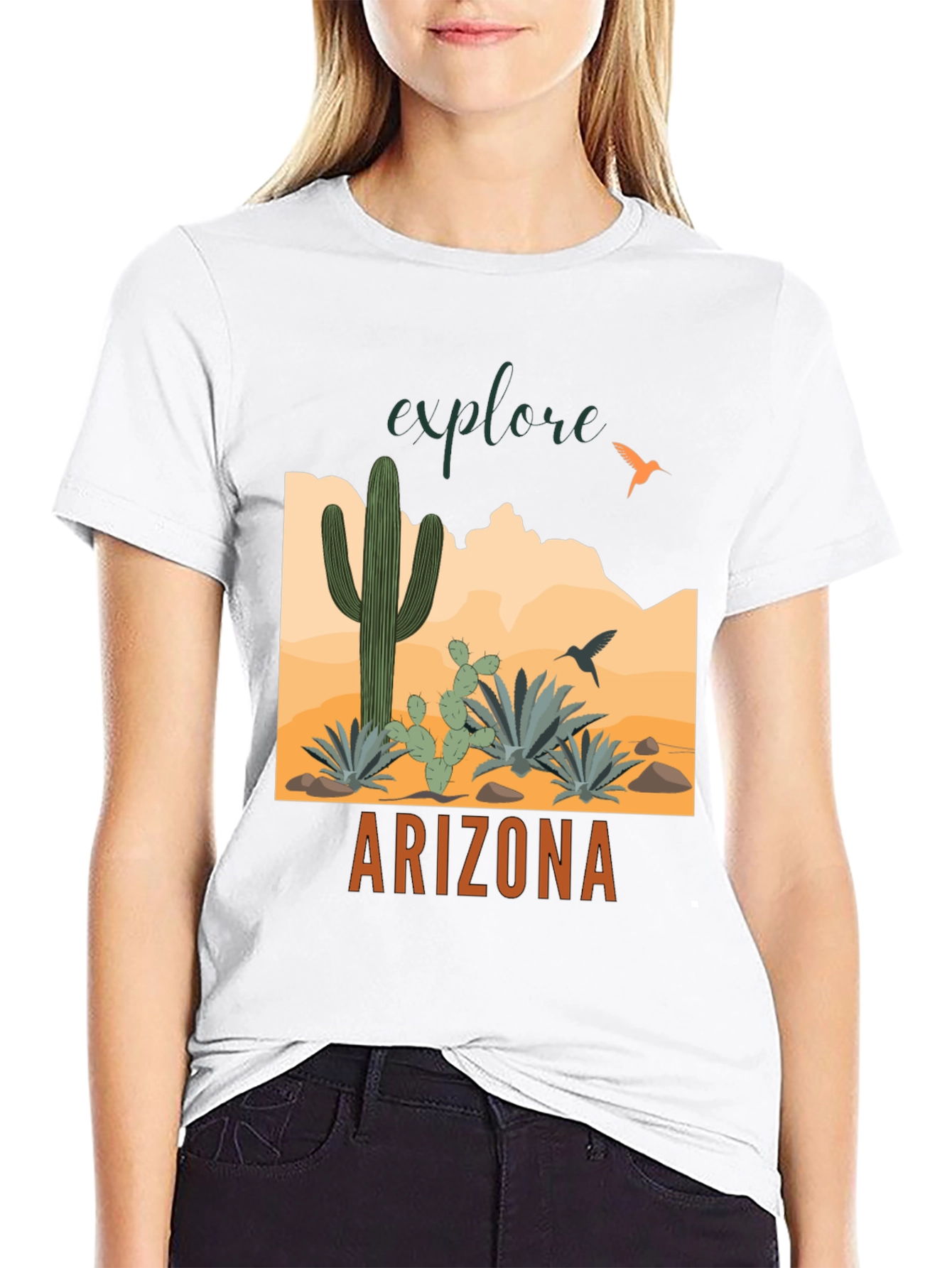 Explore Arizona Black Graphic T-Shirt