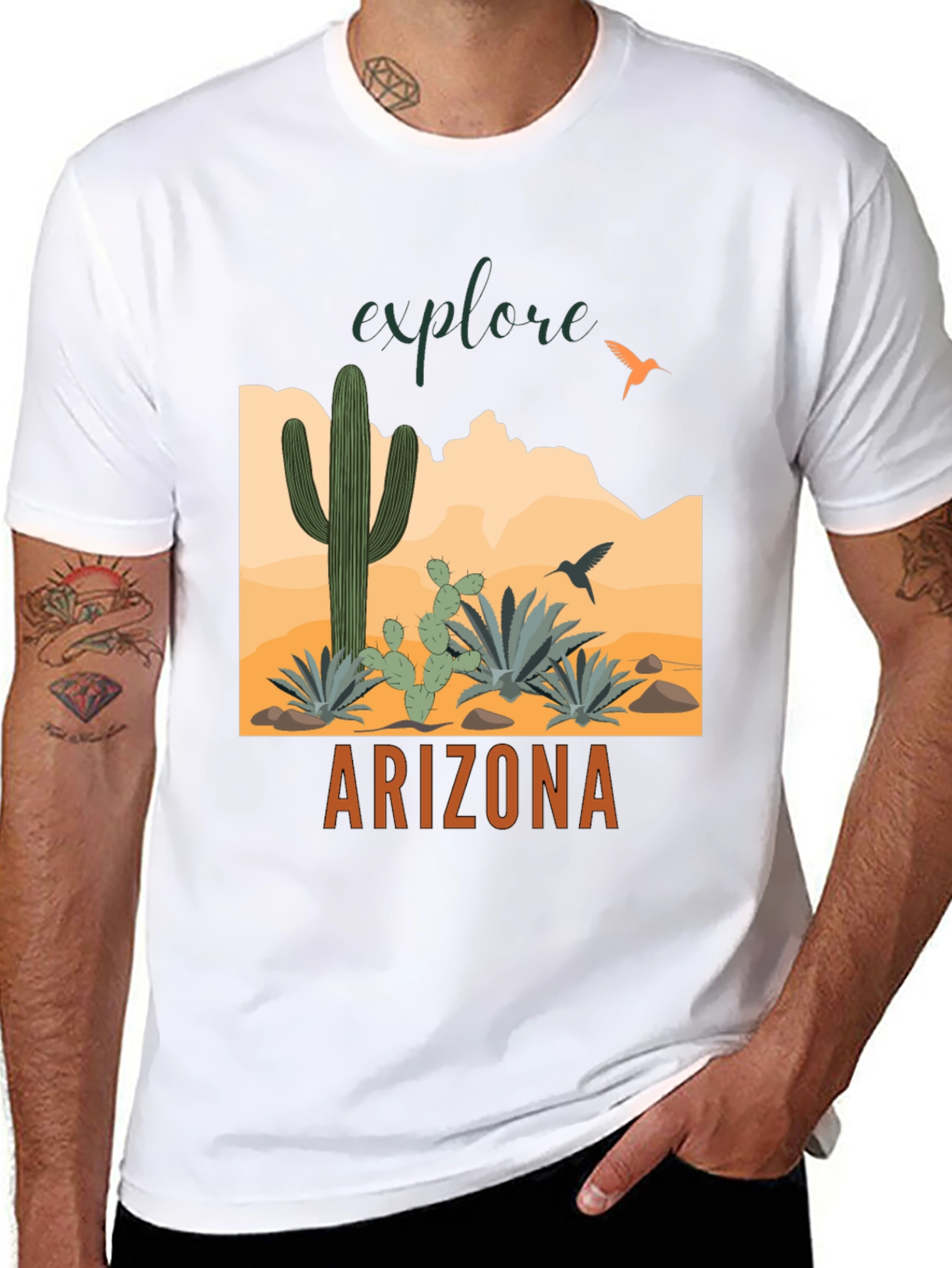 Explore Arizona Black Graphic T-Shirt