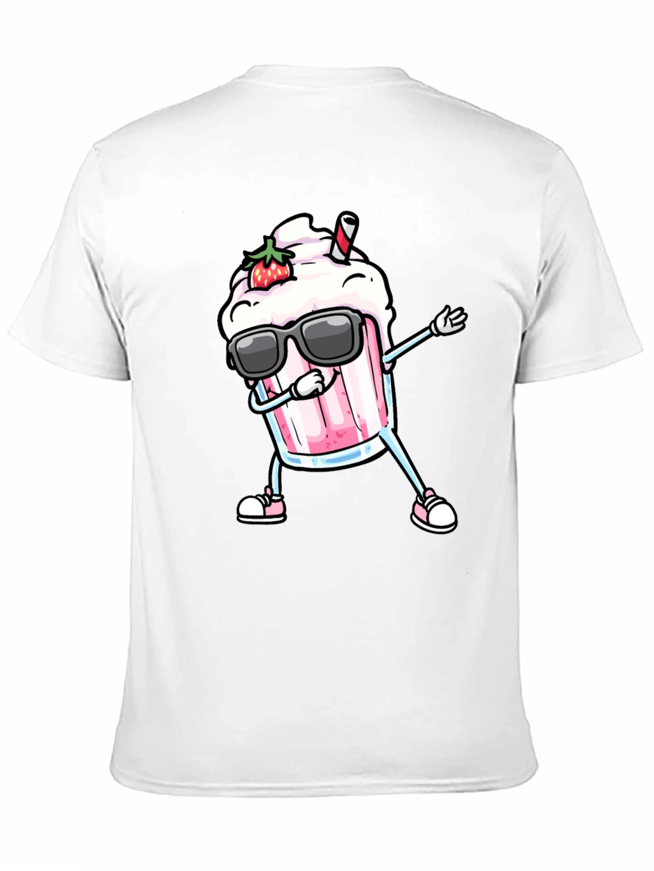 Cool Strawberry Milkshake Dabbing Graphic Tee