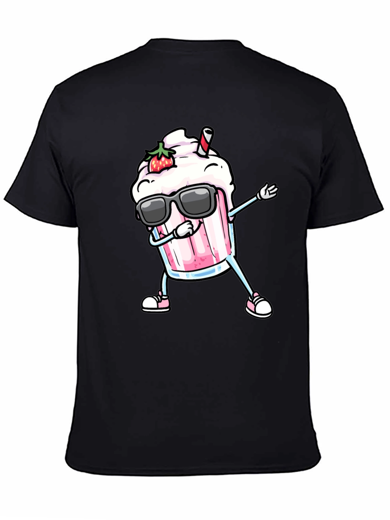 Cool Strawberry Milkshake Dabbing Graphic Tee