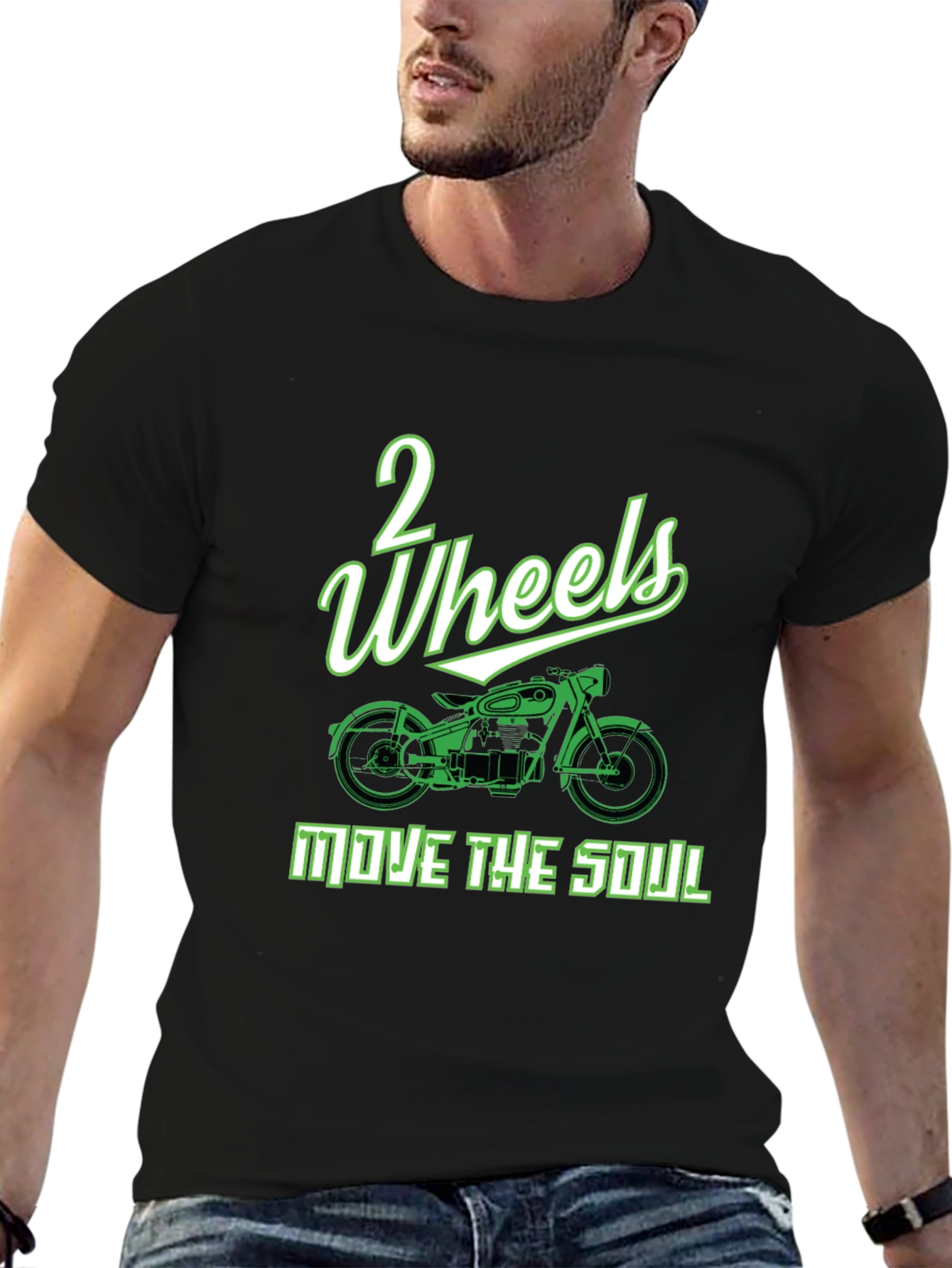 2 Wheels Move the Soul Graphic T-Shirt