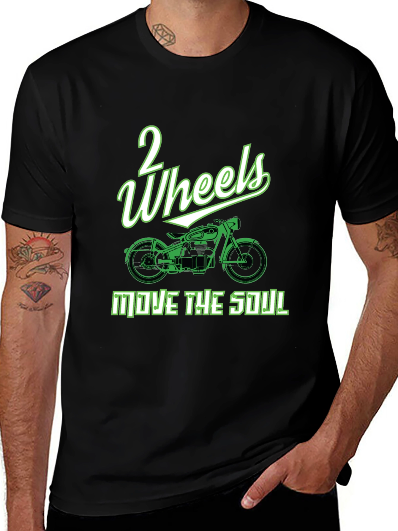 2 Wheels Move the Soul Graphic T-Shirt