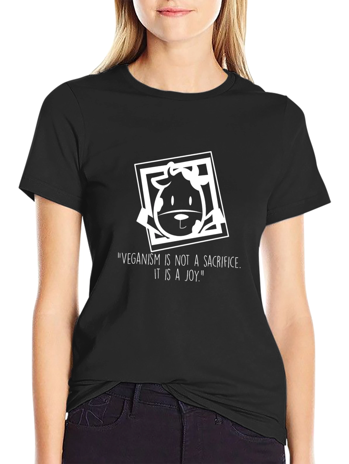 Vegan Joy Tee - Black Graphic T-Shirt