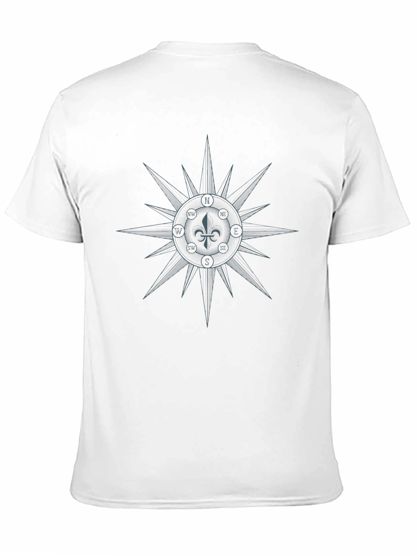 Compass Fleur-de-lis Graphic Black Tee
